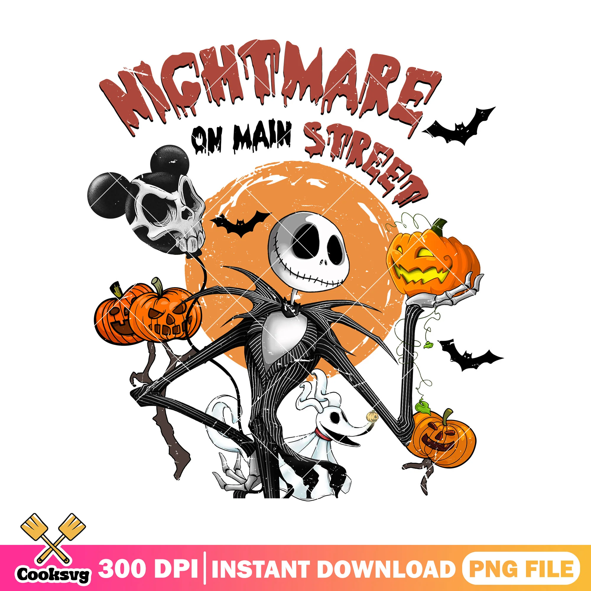 Nightmare jack pumpkin png, nightmare jack png, disney halloween png