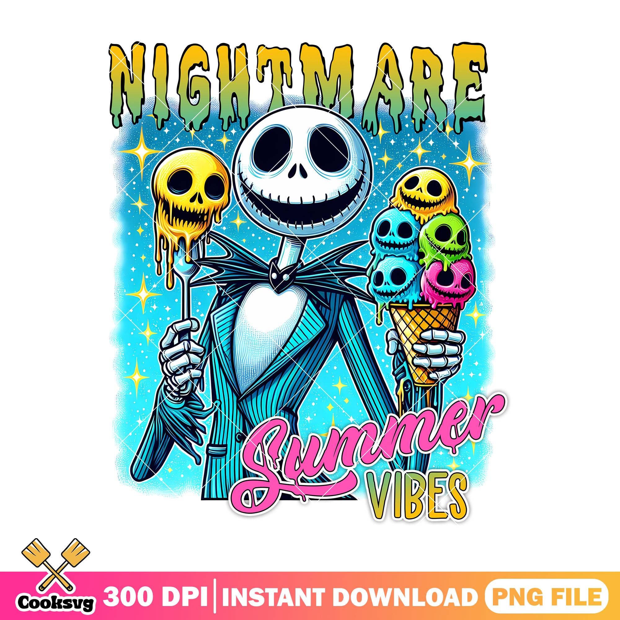 Nightmare summer vibes png, nightmare before christmas png, funny memes png