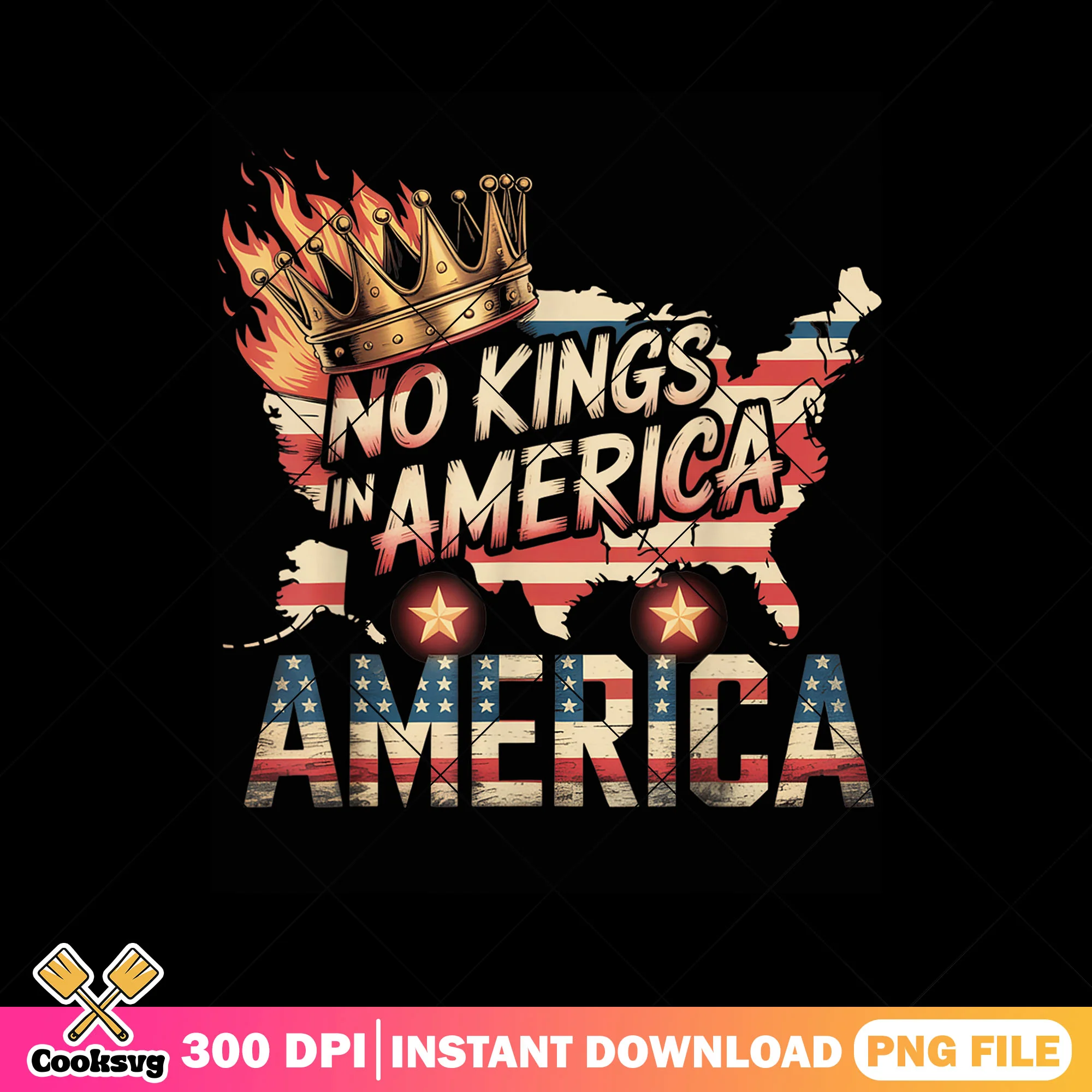 No kings america design png, america no kings png, no kings day png