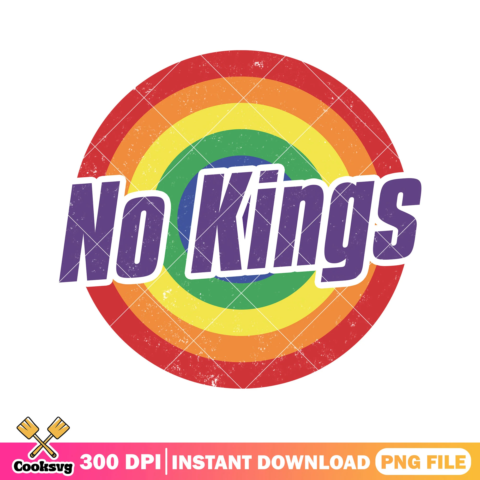 No kings america people rainbow png, no kings day png, no kings png