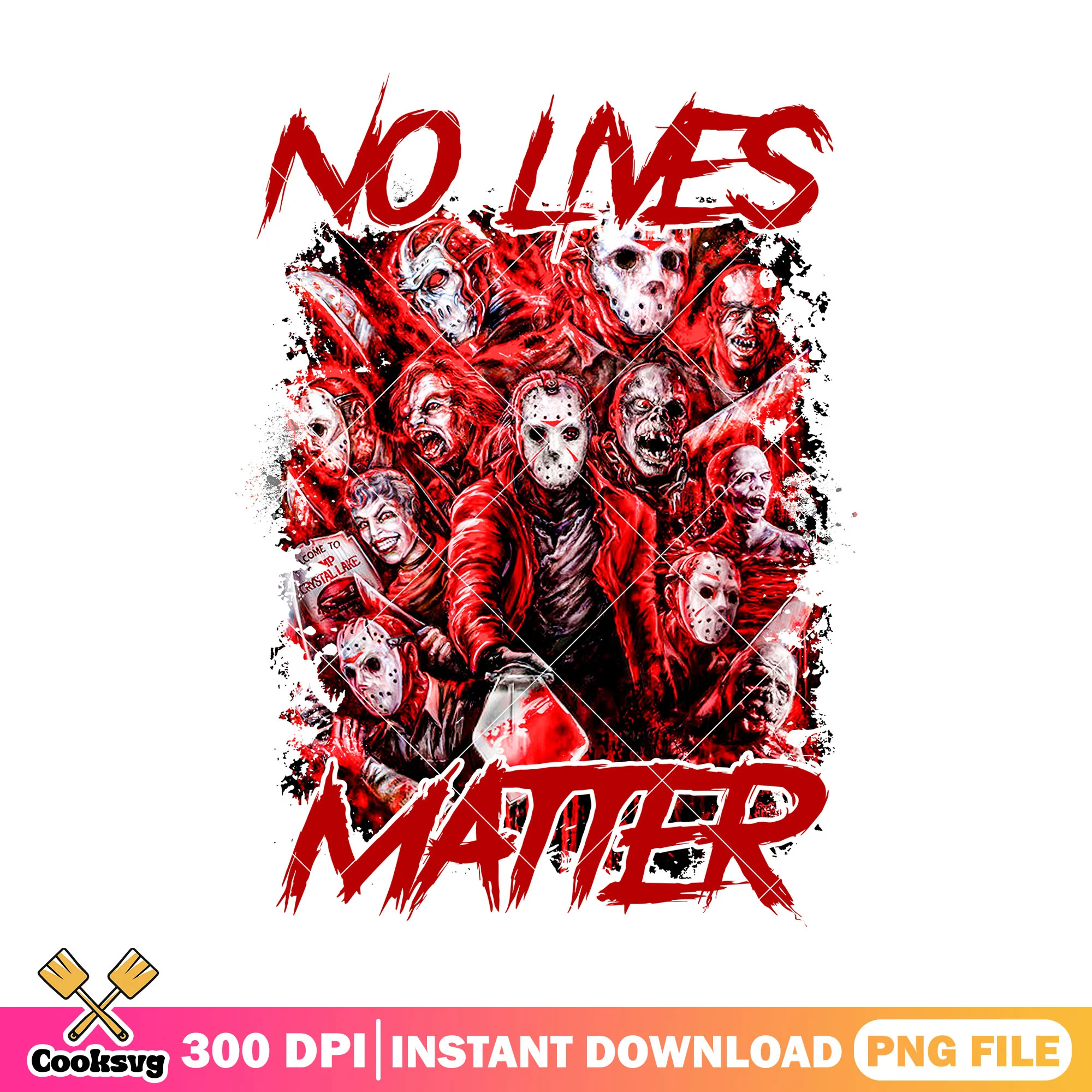 No lives matter horror poster design png,  halloween der film png
