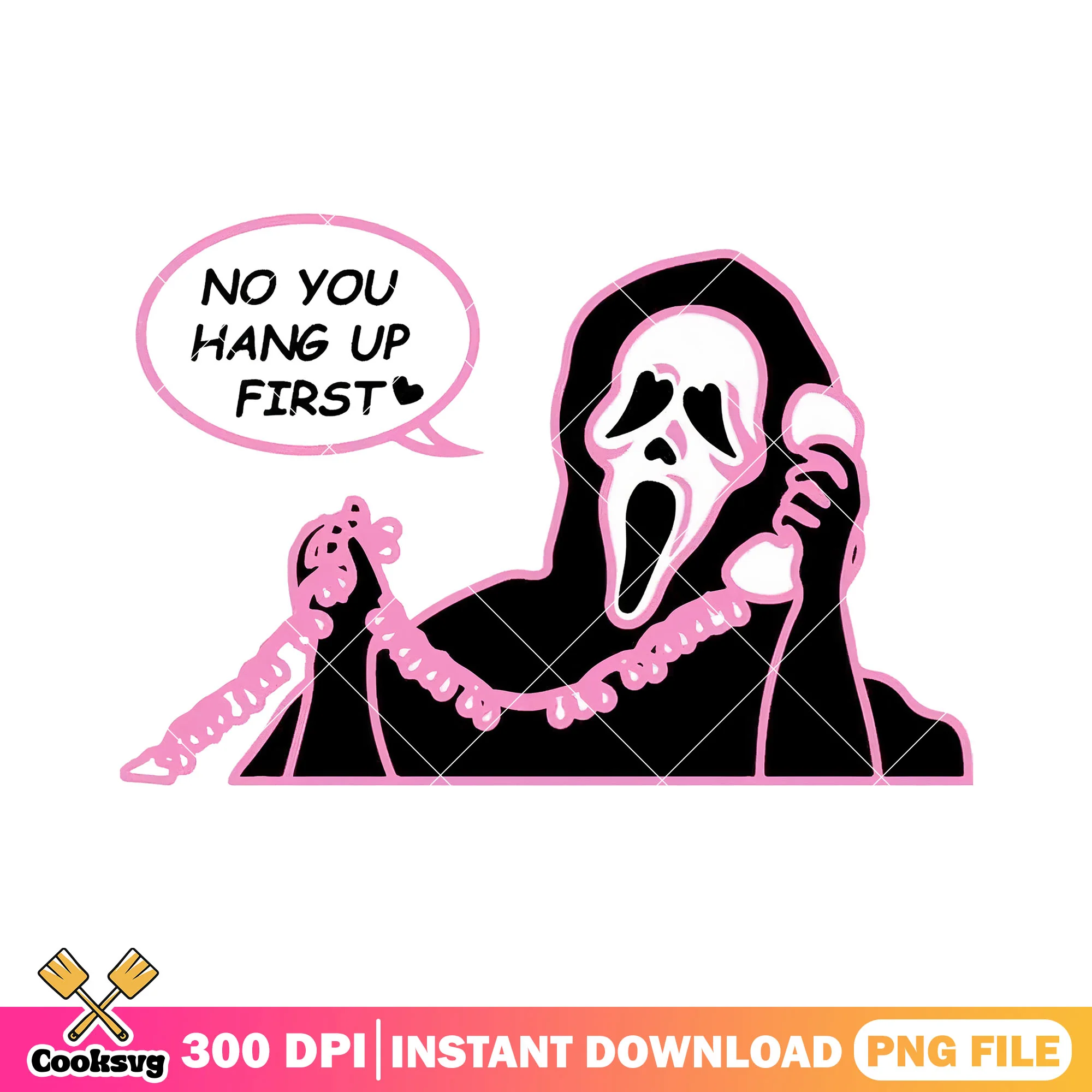 No you hang up first png, ghost face costume png, halloween png