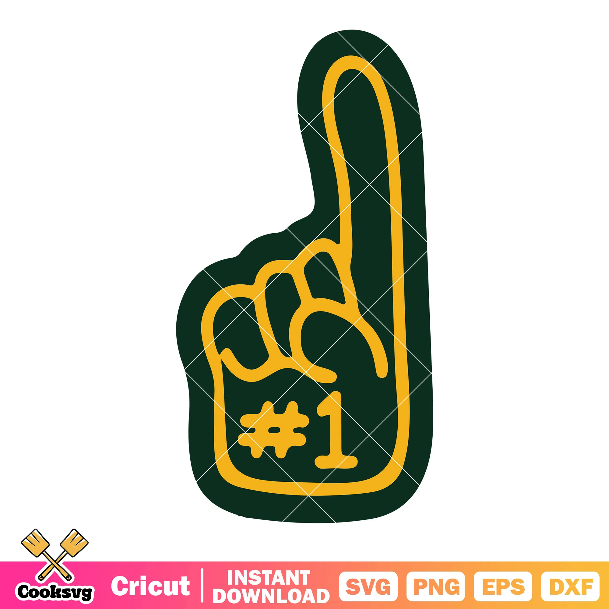 Number 1 Black foam finger svg, nfc North svg, packers svg