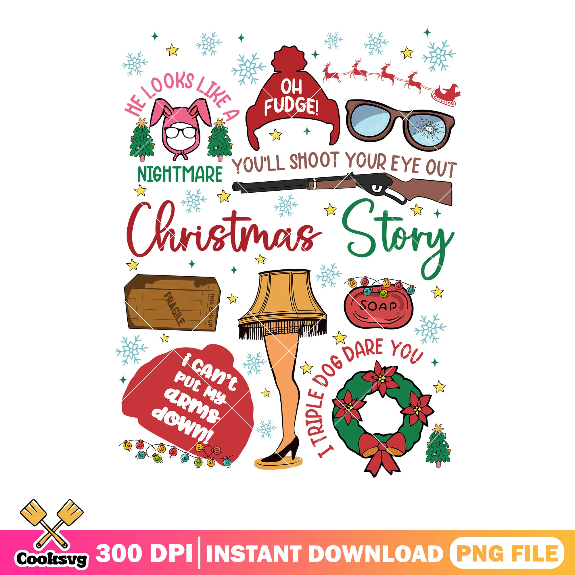 Oh fydge i shoot your eye out png, leg lamp png, a christmas story png