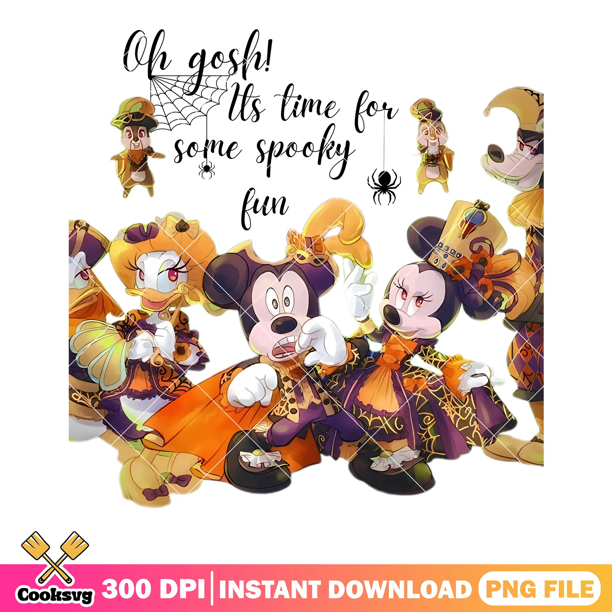 Oh gosh its time for spooky fun mickey png, earl costume png