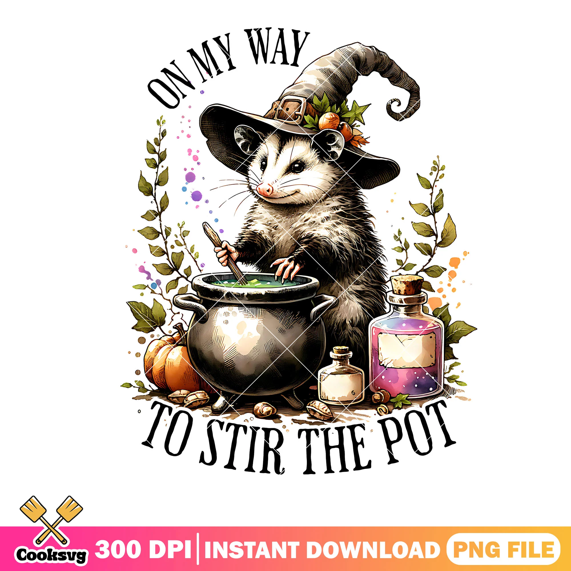 Oh my way to stir the pot png, witch hat png, halloween scary png