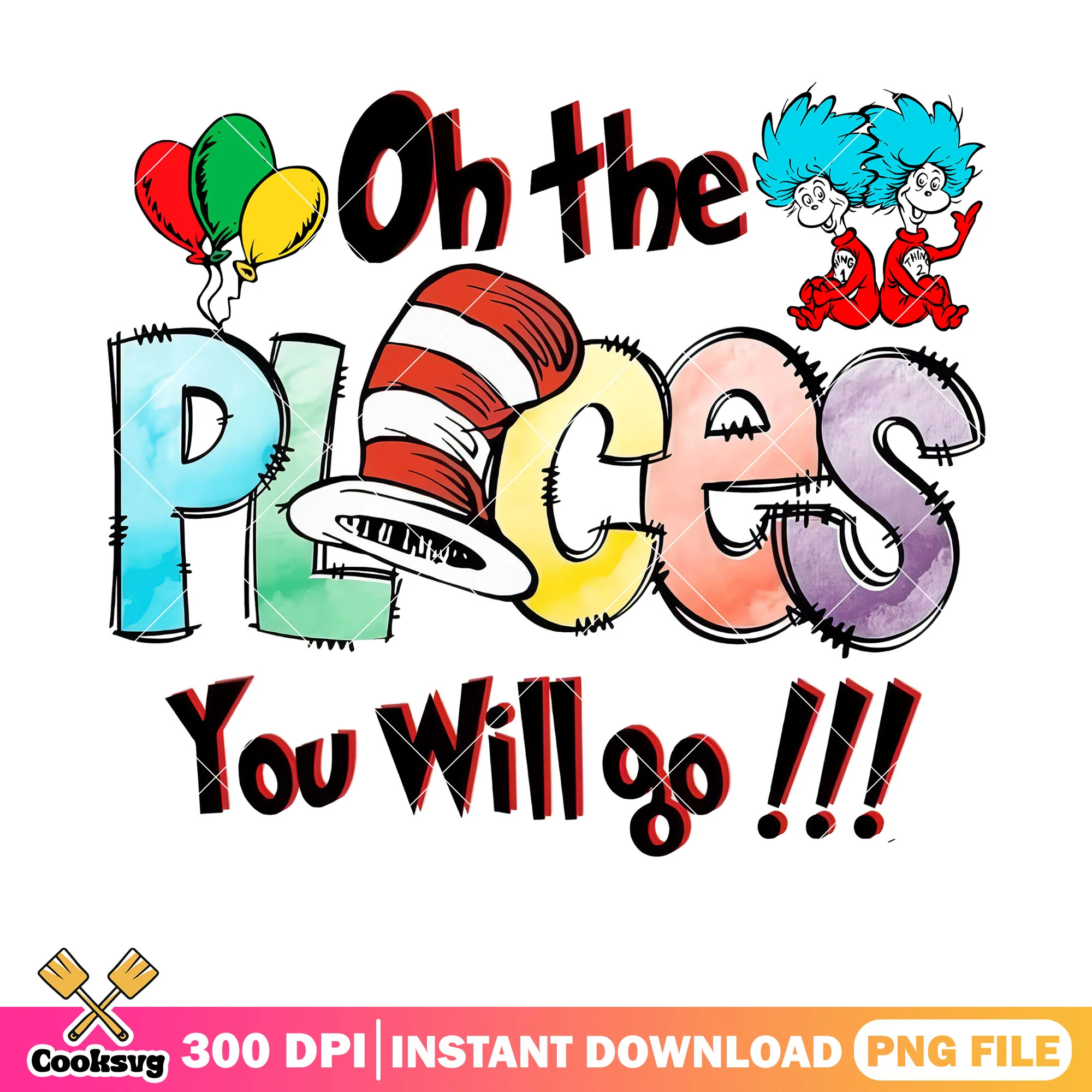 Oh the places you will go seuss png, dr seuss quotes png