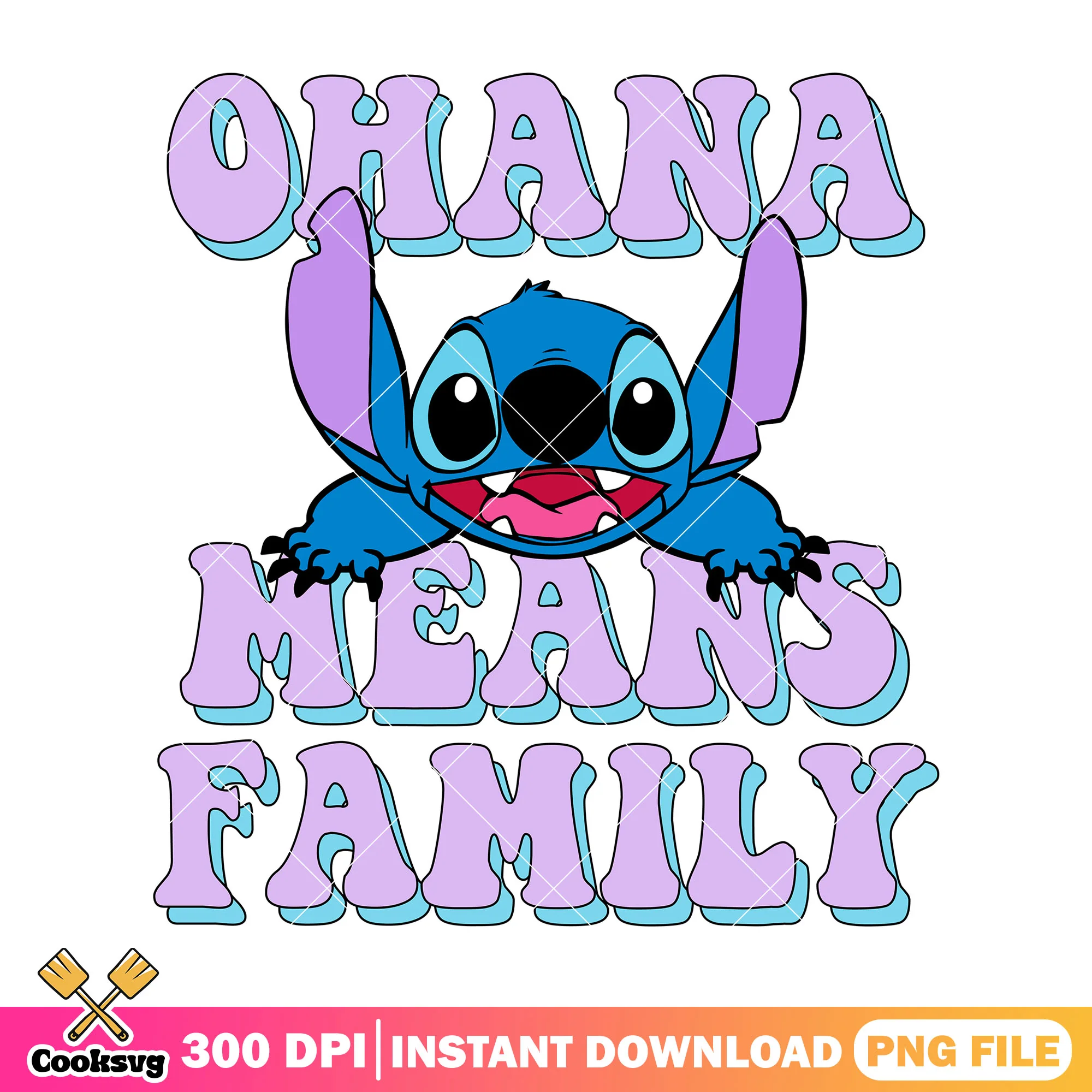 Ohana means family with stitch png, ohana stitch png, ohana means family png