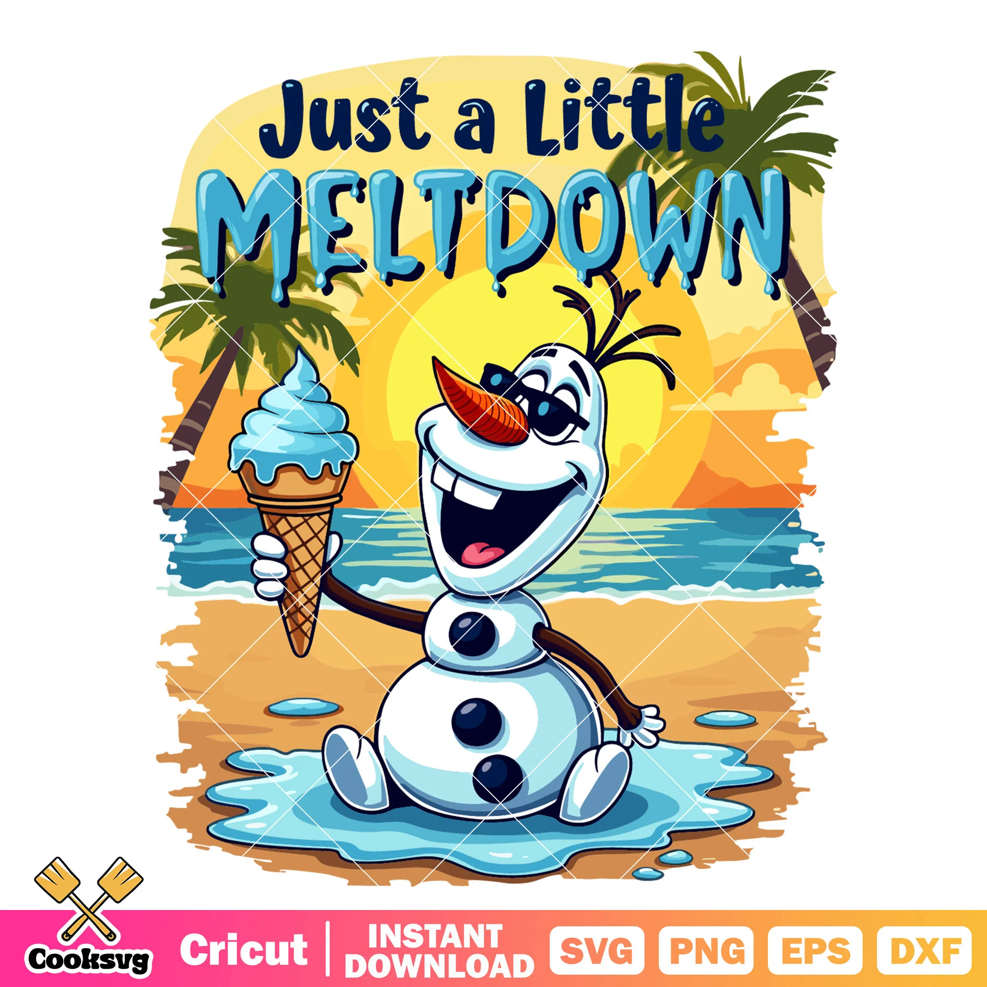 Olaf just a little melt down svg, olaf disney frozen svg