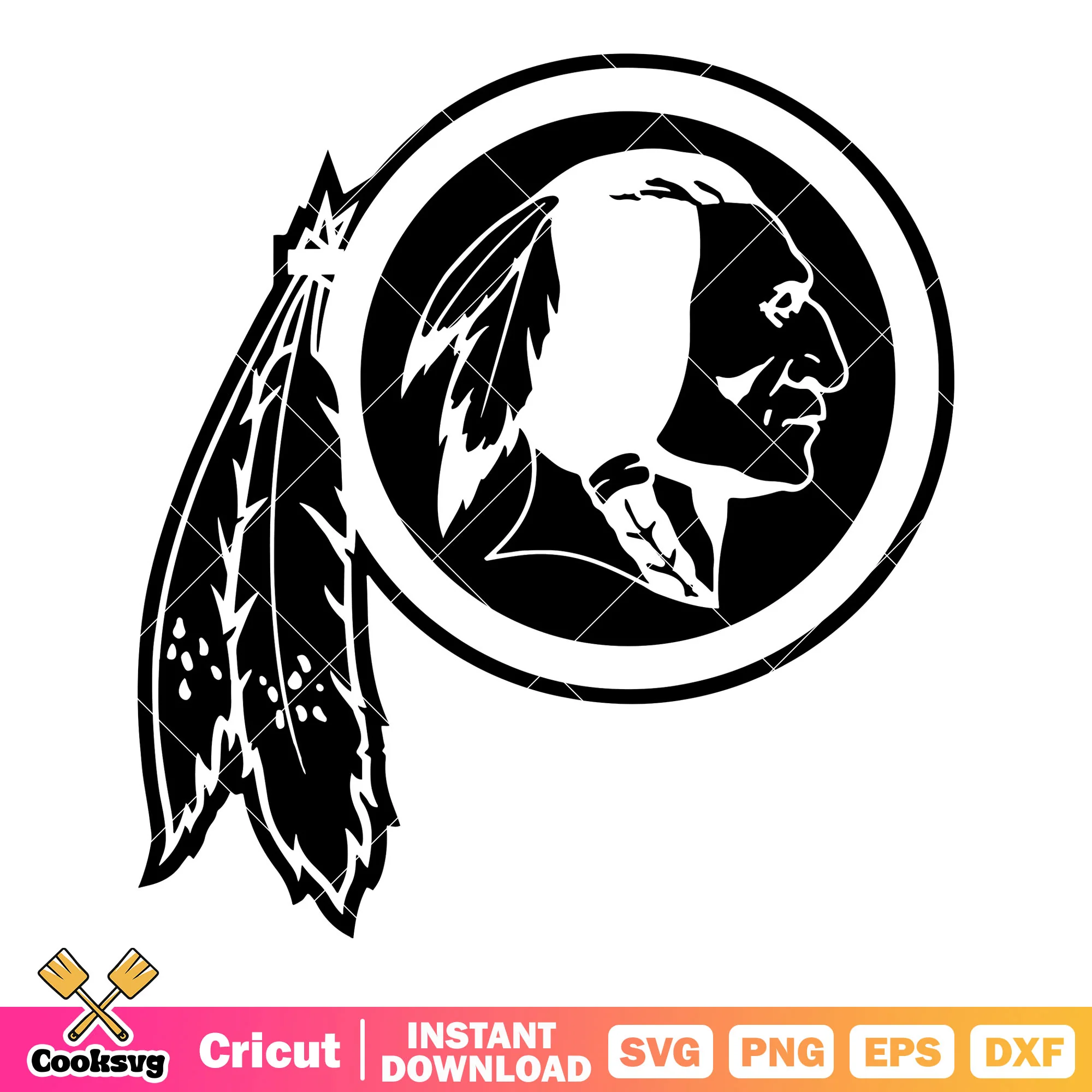 Old washington football logo svg, washington redskin svg, nfl logo svg