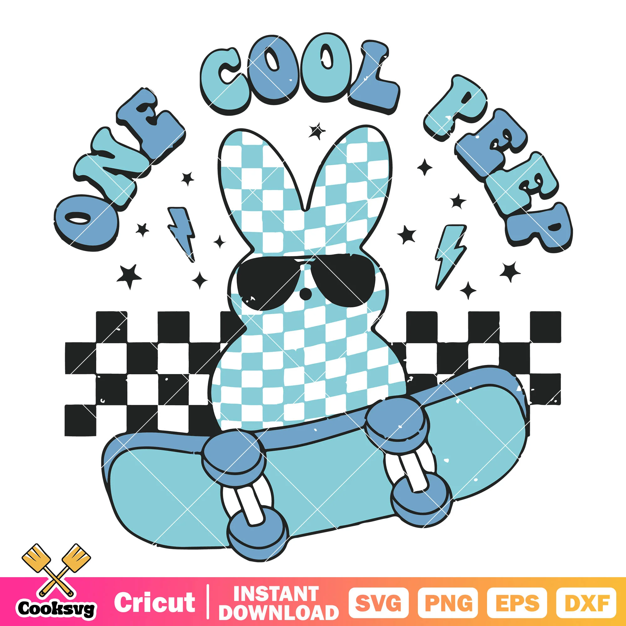 One cool peep bunny vibes svg, trend vibe svg, trending quote svg