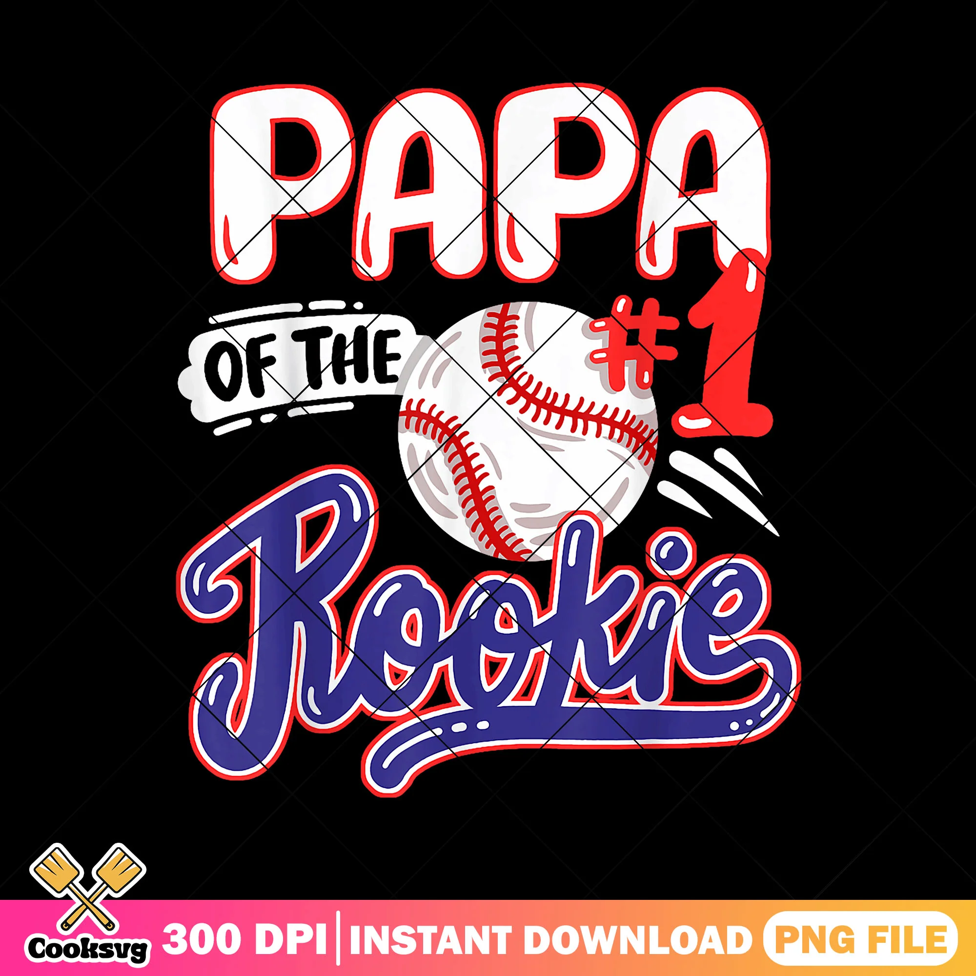 One papa of the rookie png, baseball dad png, sports dad png