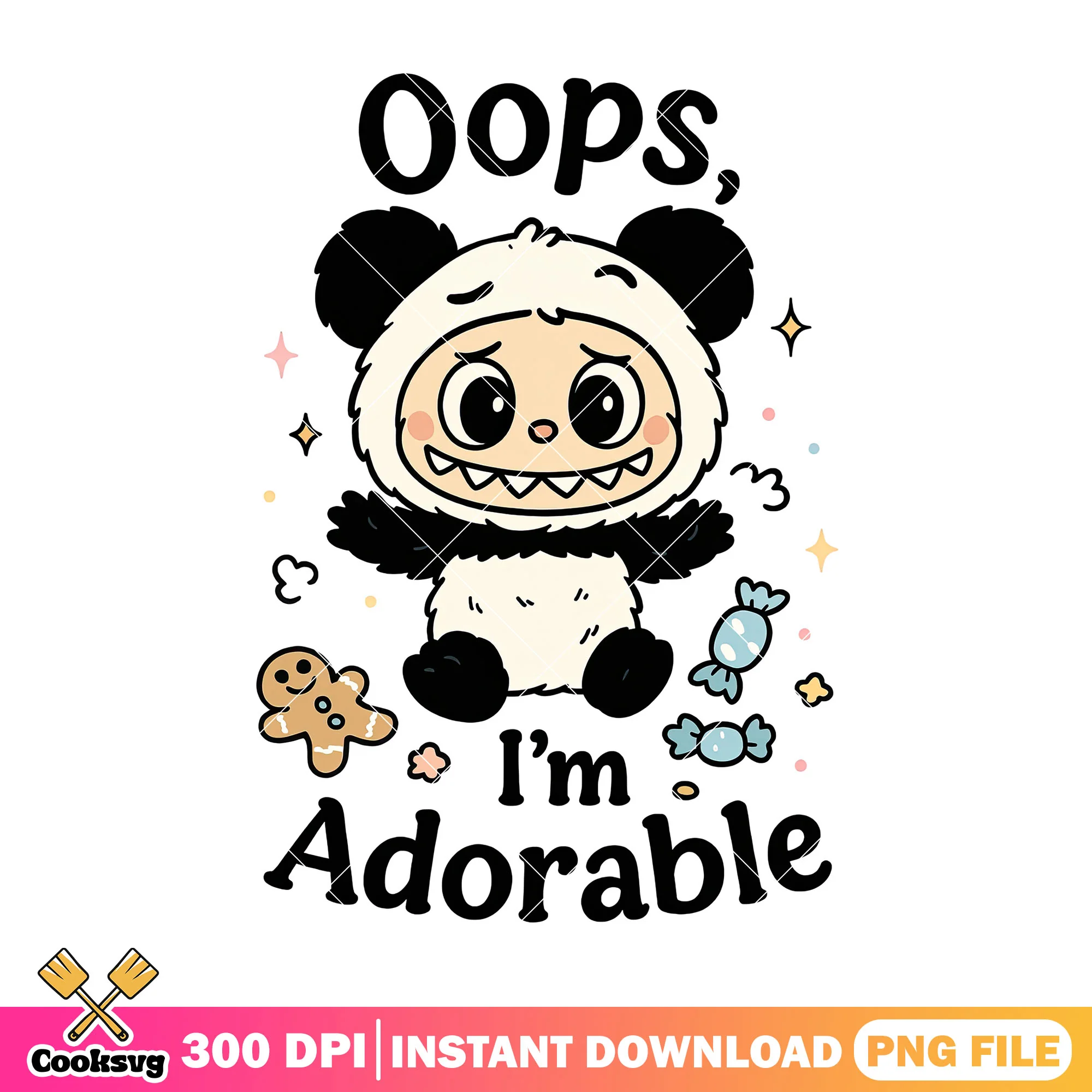 Opps Im adorable labubu png, labubu near me png, cute labubu png