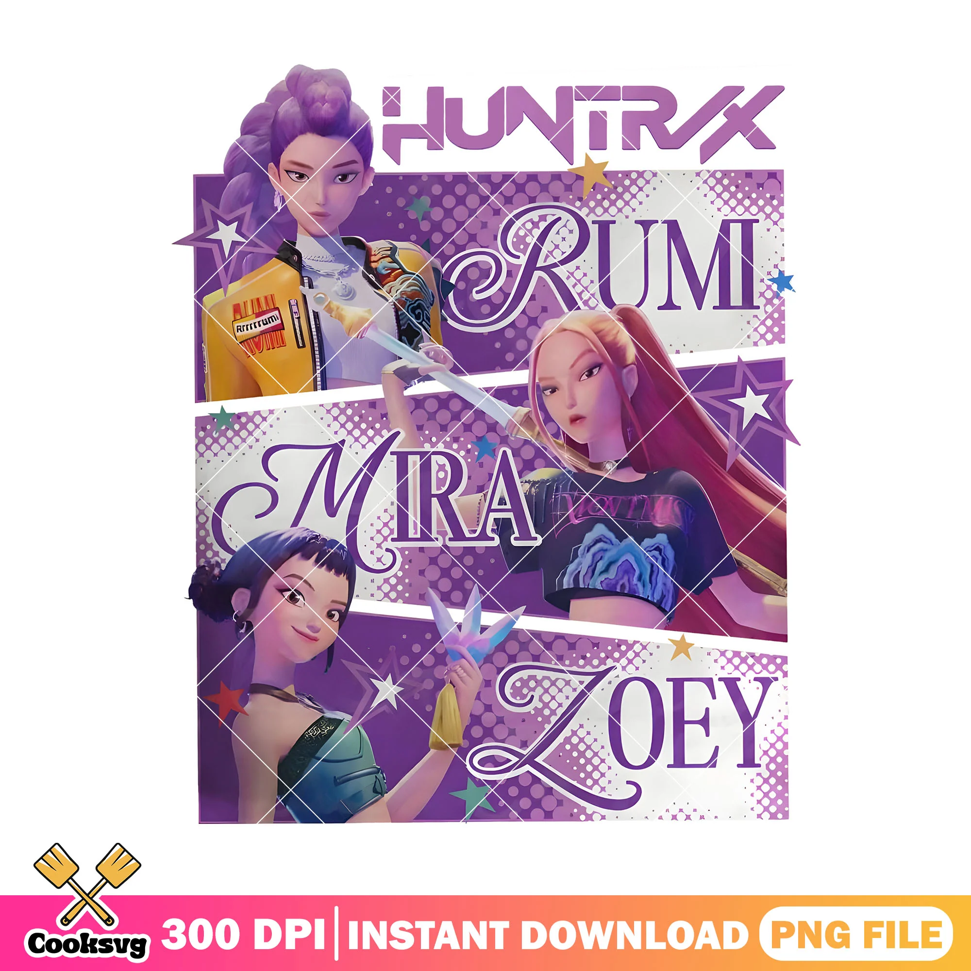 Our charming huntrix png, huntrix member png, huntrix movie png
