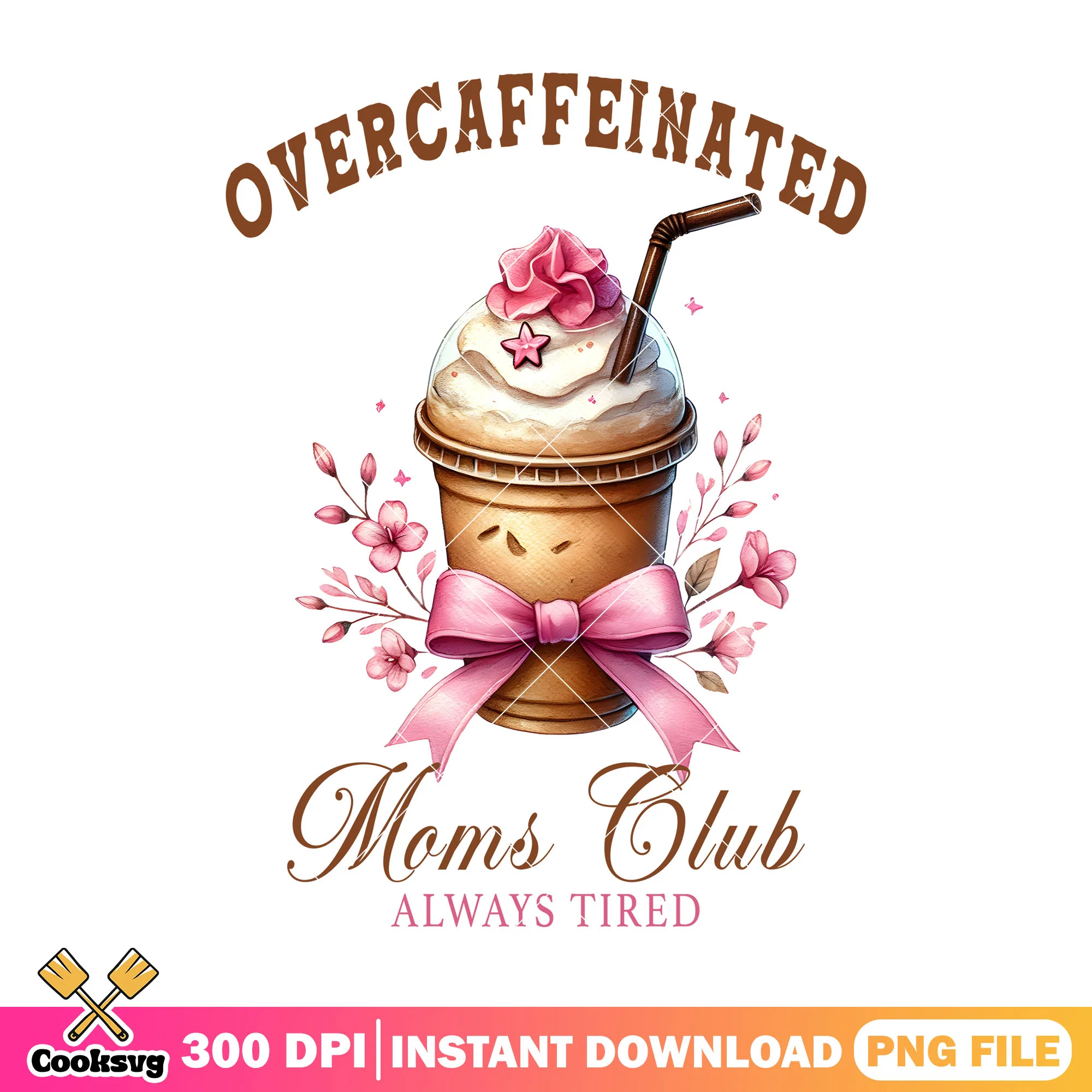 Overcaffeinated pink bow png, halloween decor png, halloween png