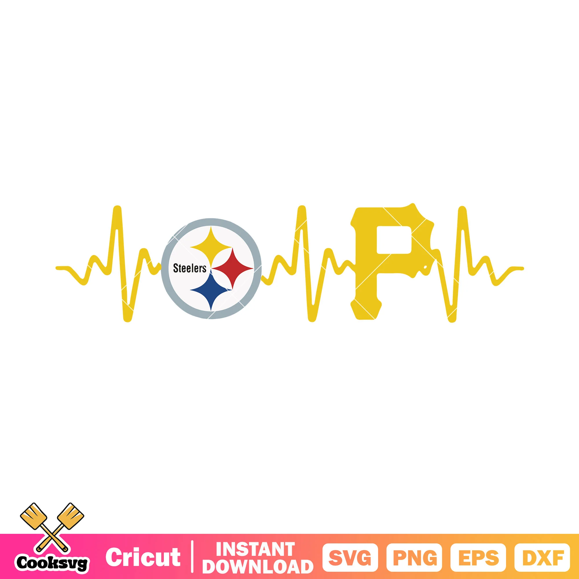P heartbeat svg, steelmark svg, pittsburgh steelers svg