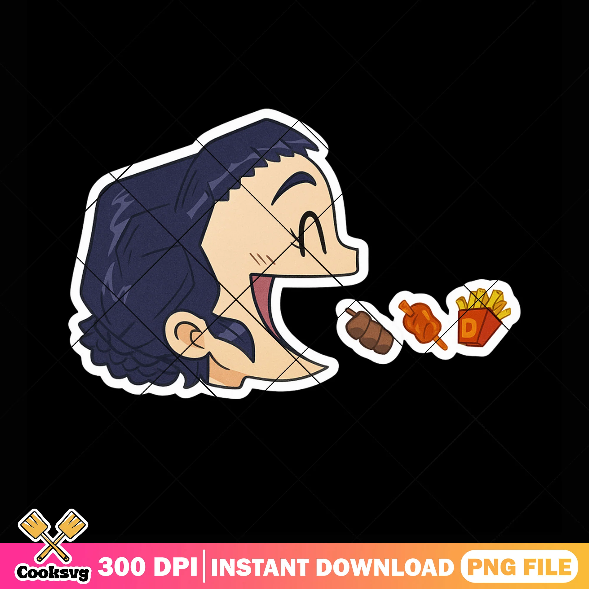Pacman zoey png sticker, zoey huntrix png, huntrix movie png