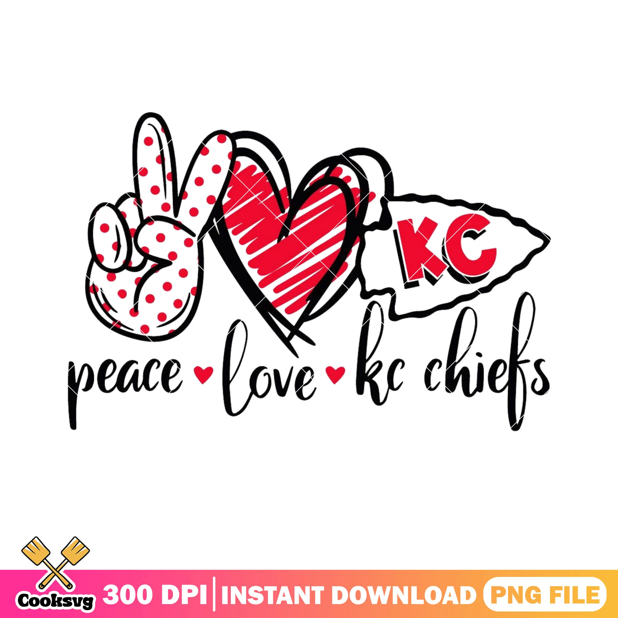 Peace love kc chiefs png, kansas city chiefs png, nfl teams png