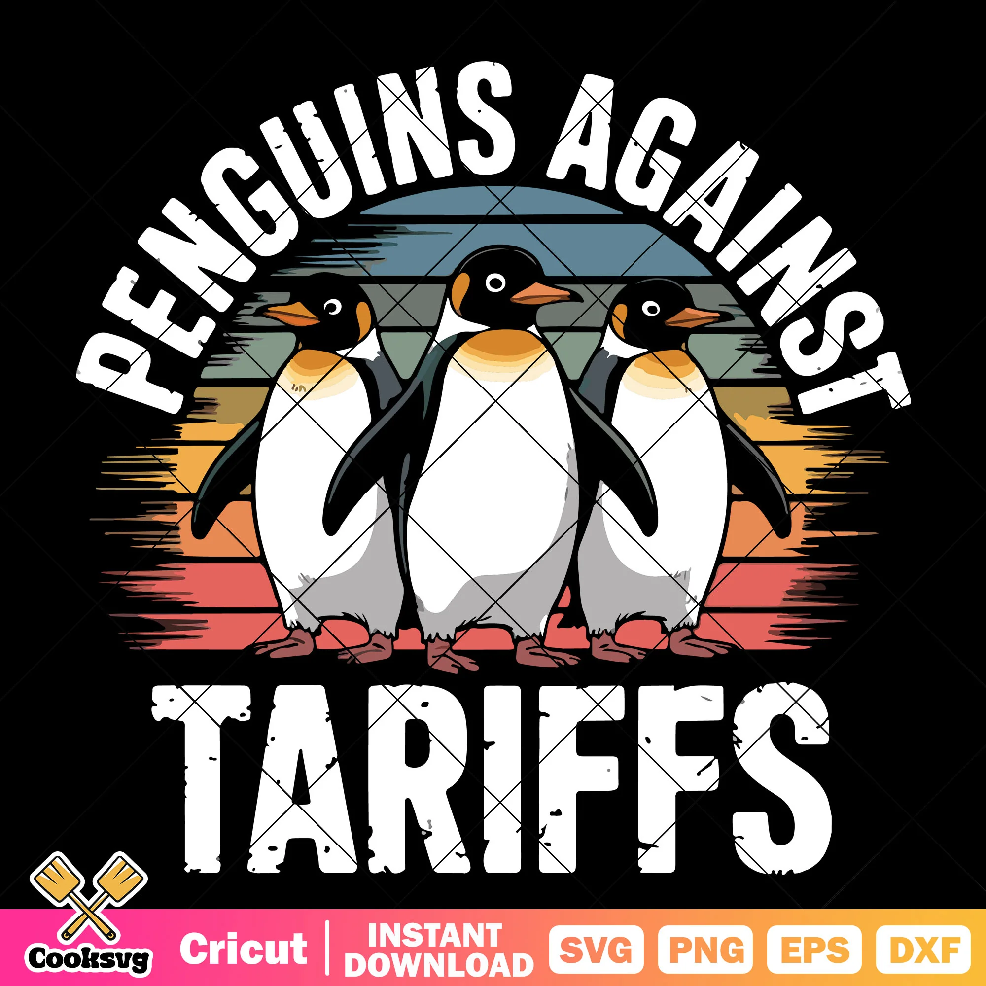 Penguins against tariffs america svg, trump tariffs svg