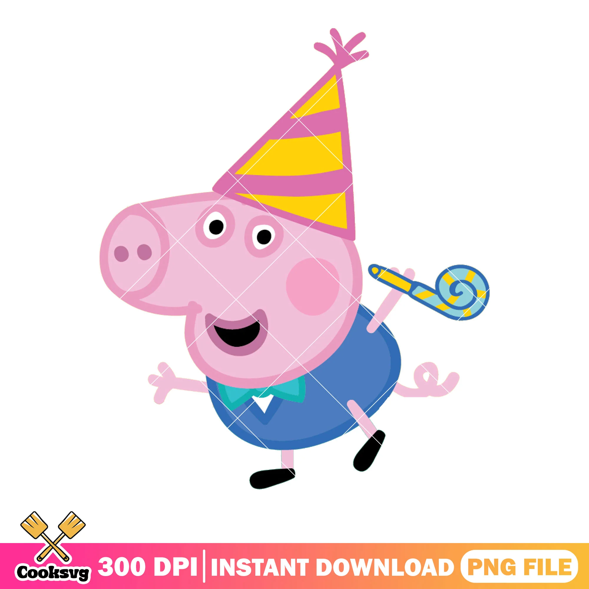 Peppa pig cartoon png, kids show png, geogre pig png