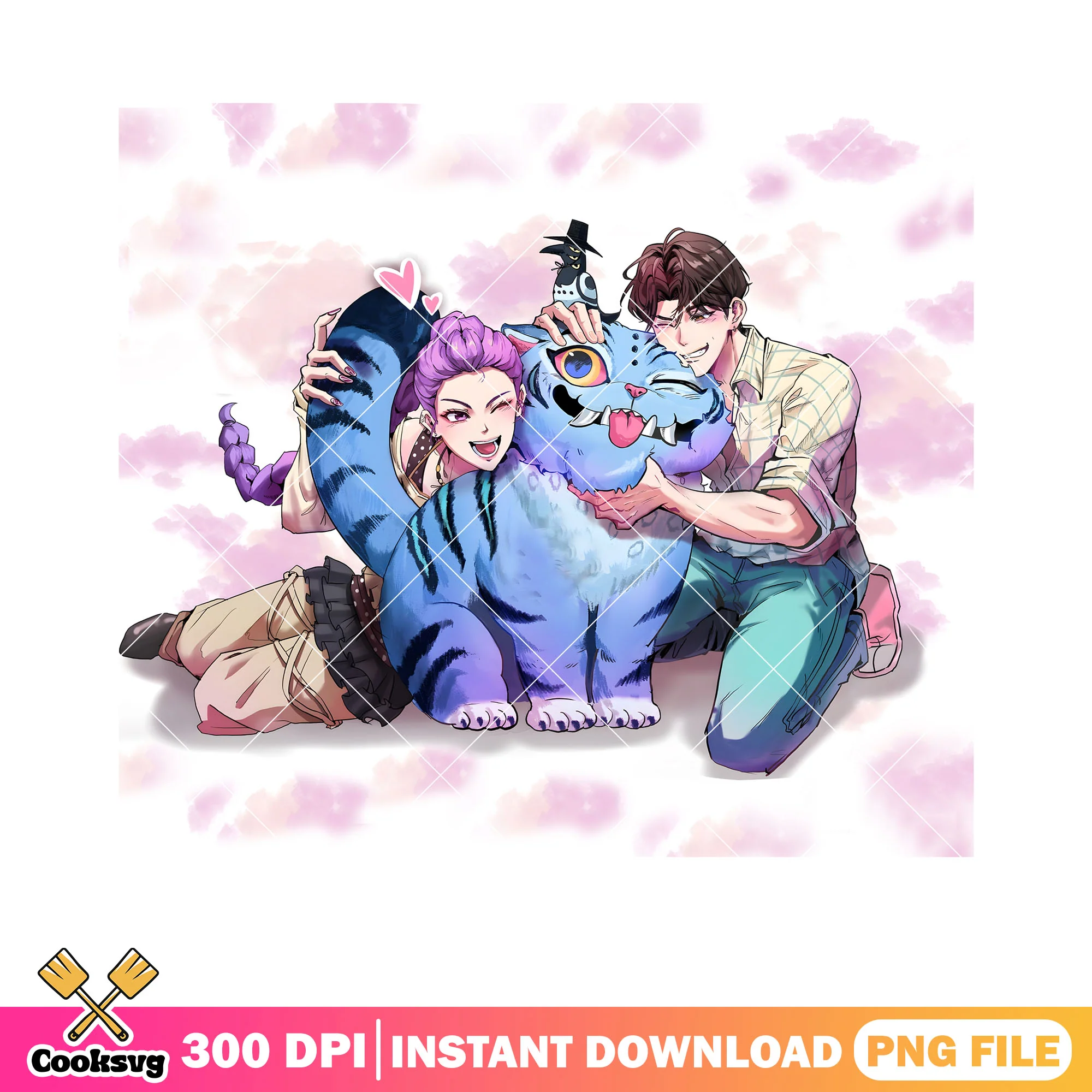 Petting derpy jinu rumi png tumbler, rumi jinu png, kpop netflix png