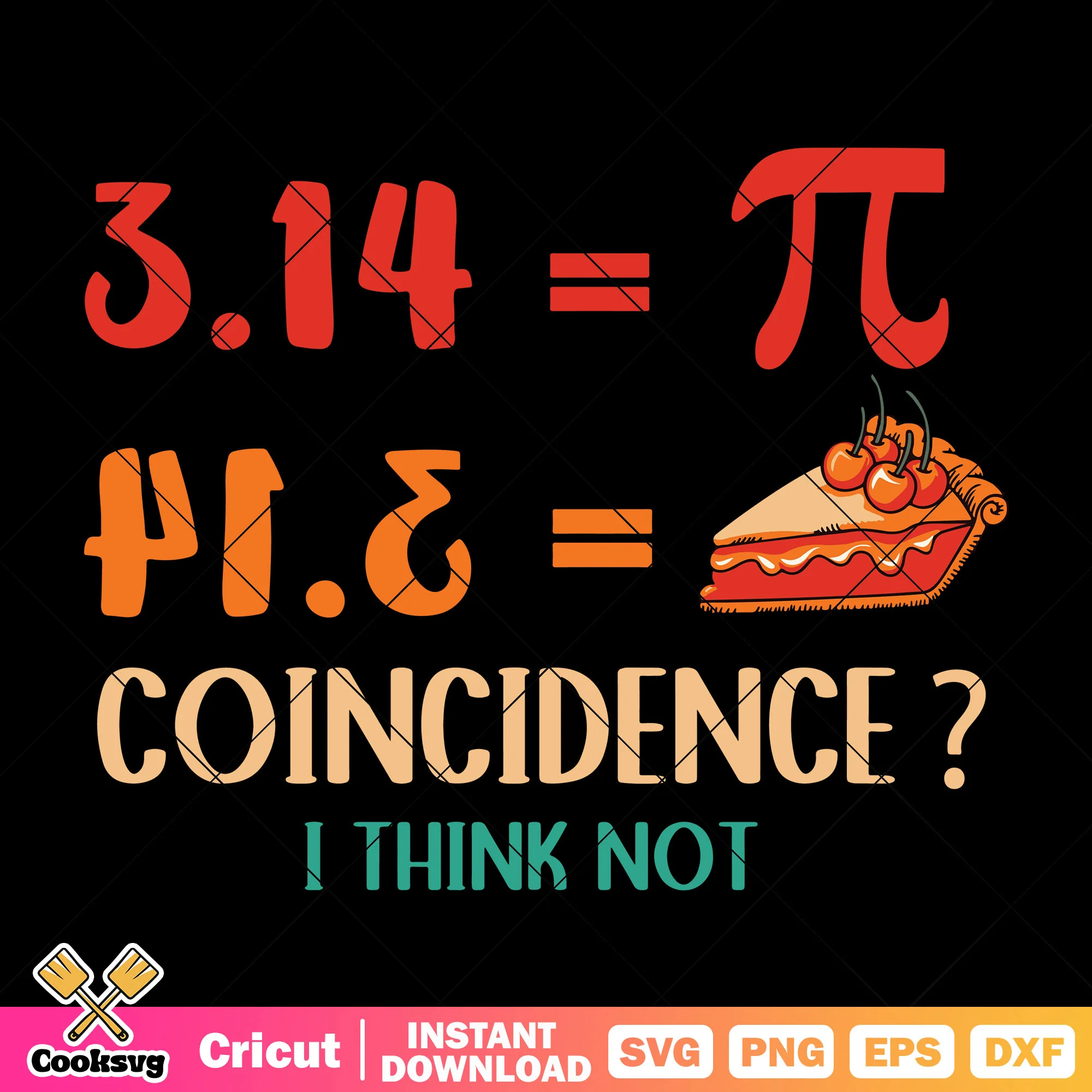 Pi coincidence I think not svg, pi coincidences svg, pi coin svg