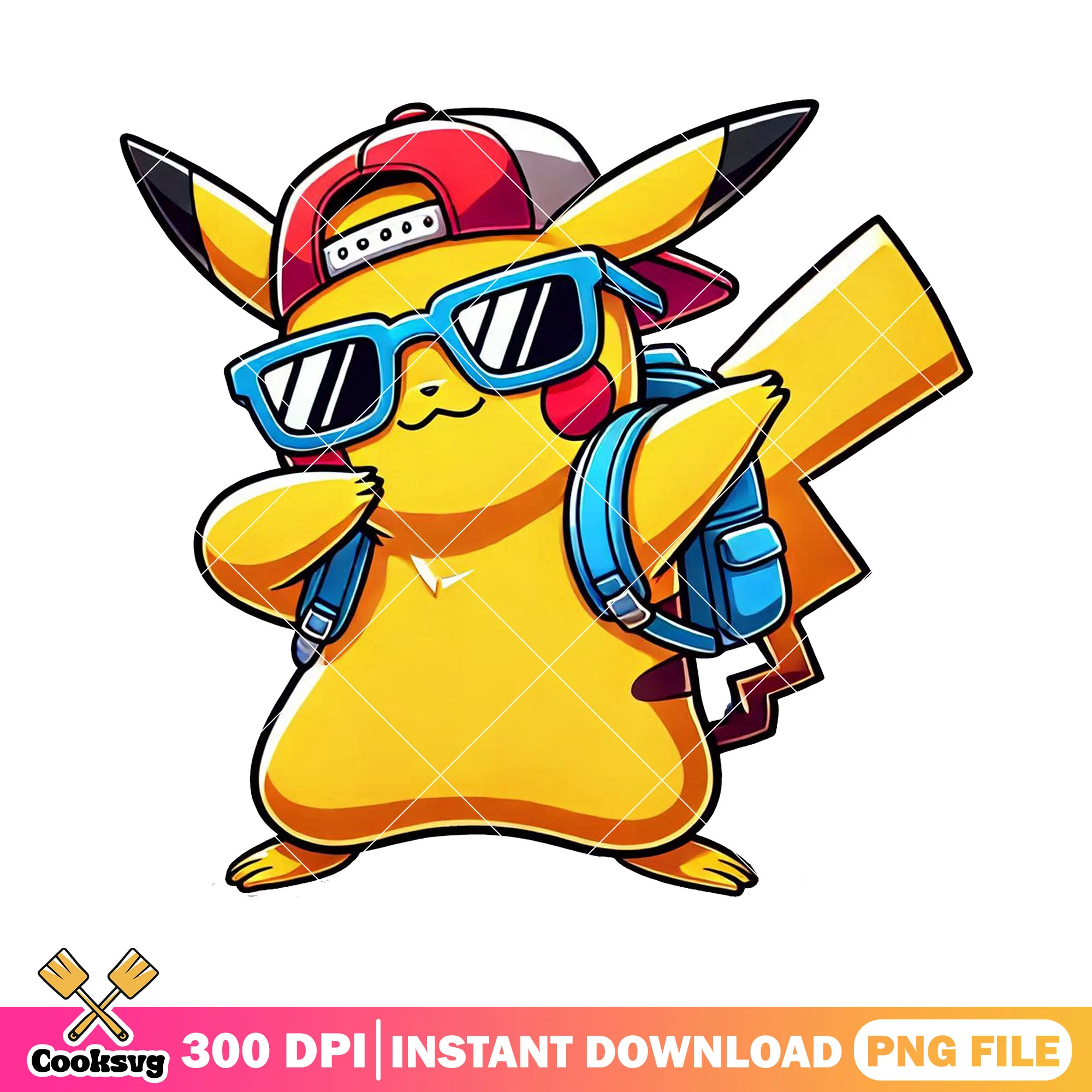 Pikachu going school design png, back to school day png, pokemon png
