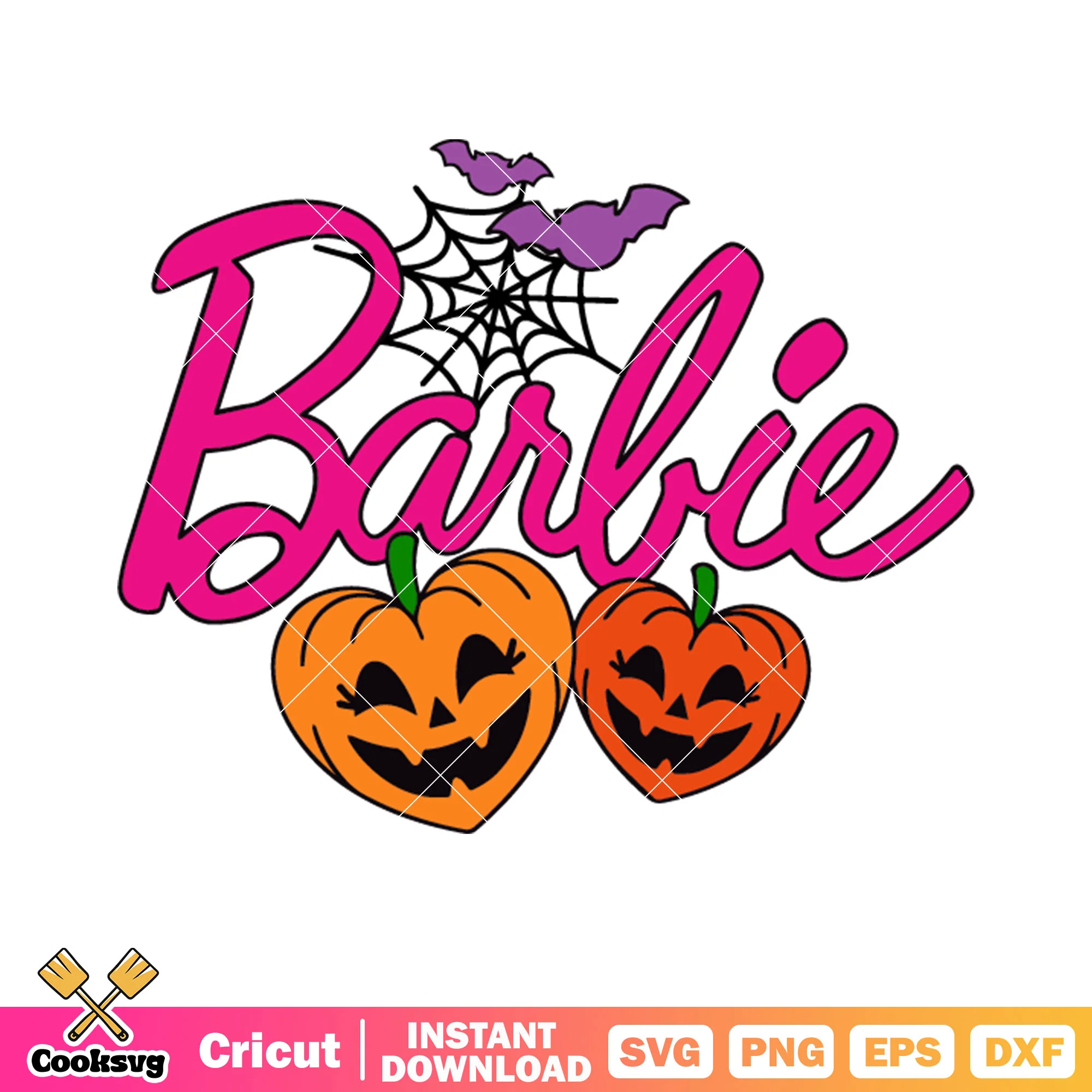 Pink barbie svg, scary pumpkin halloween svg, scary bats svg