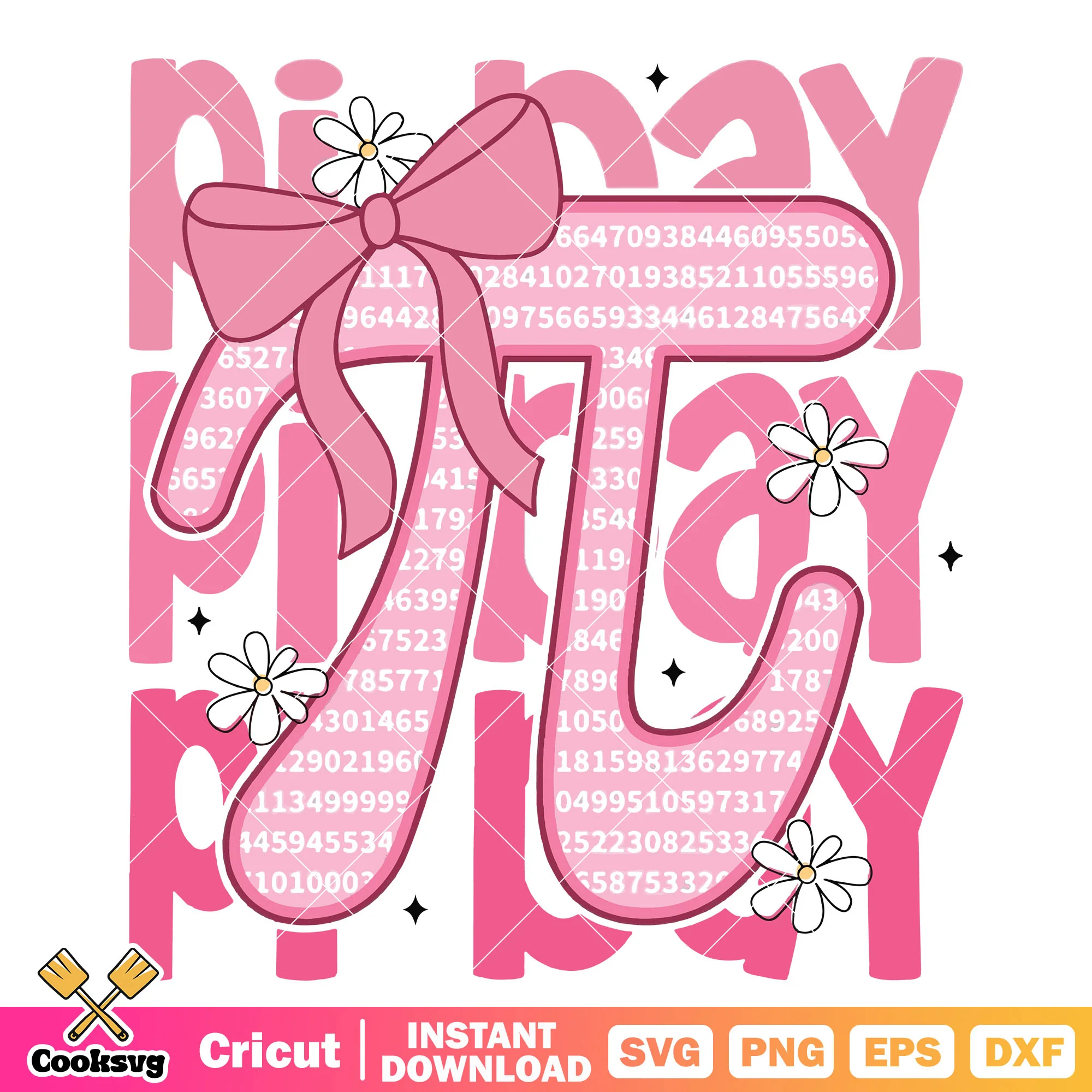Pink bow tie pi day svg, pink bow tie svg, pi day deals near me svg
