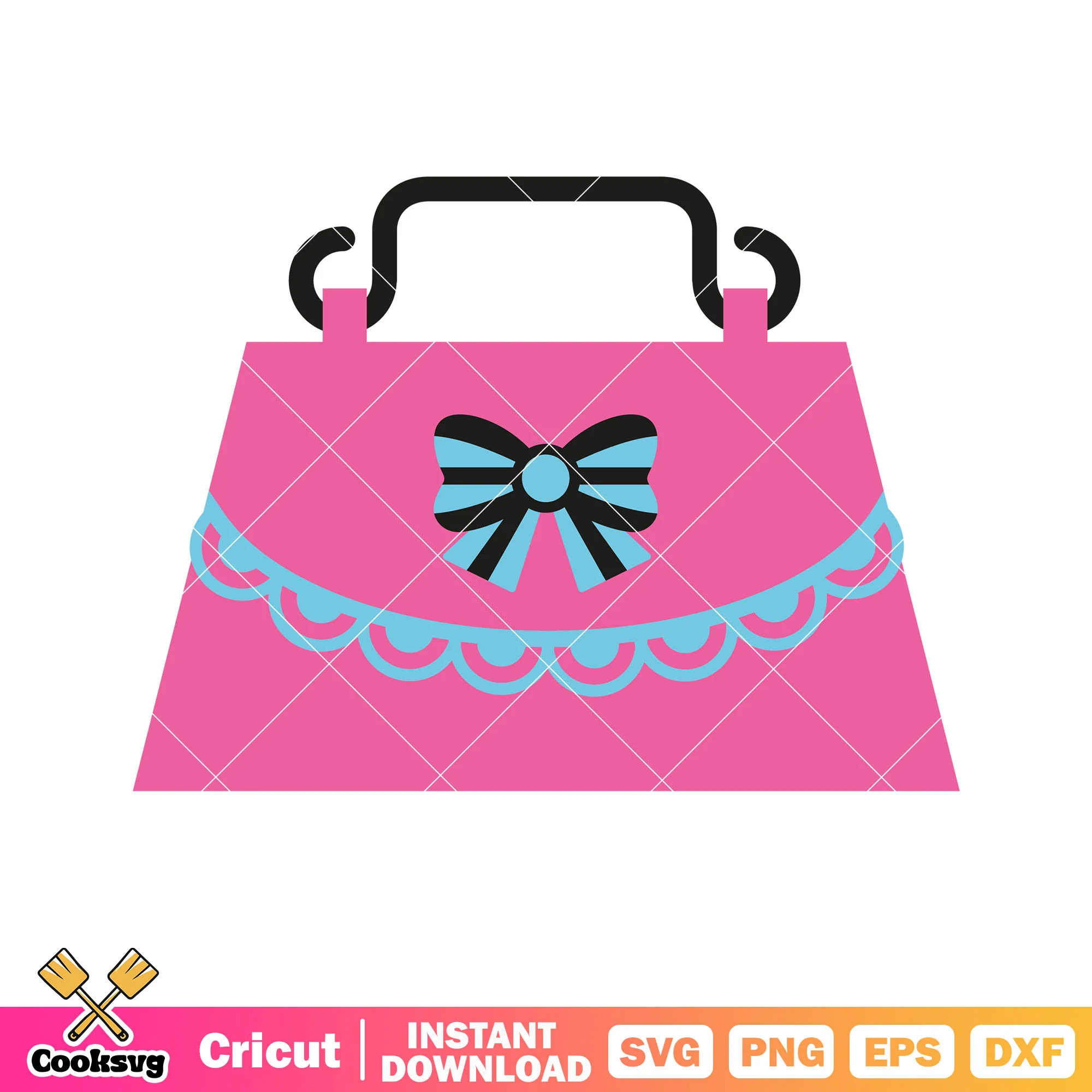 Pink hello kitty bag cartoon svg file, pink hello kitty svg