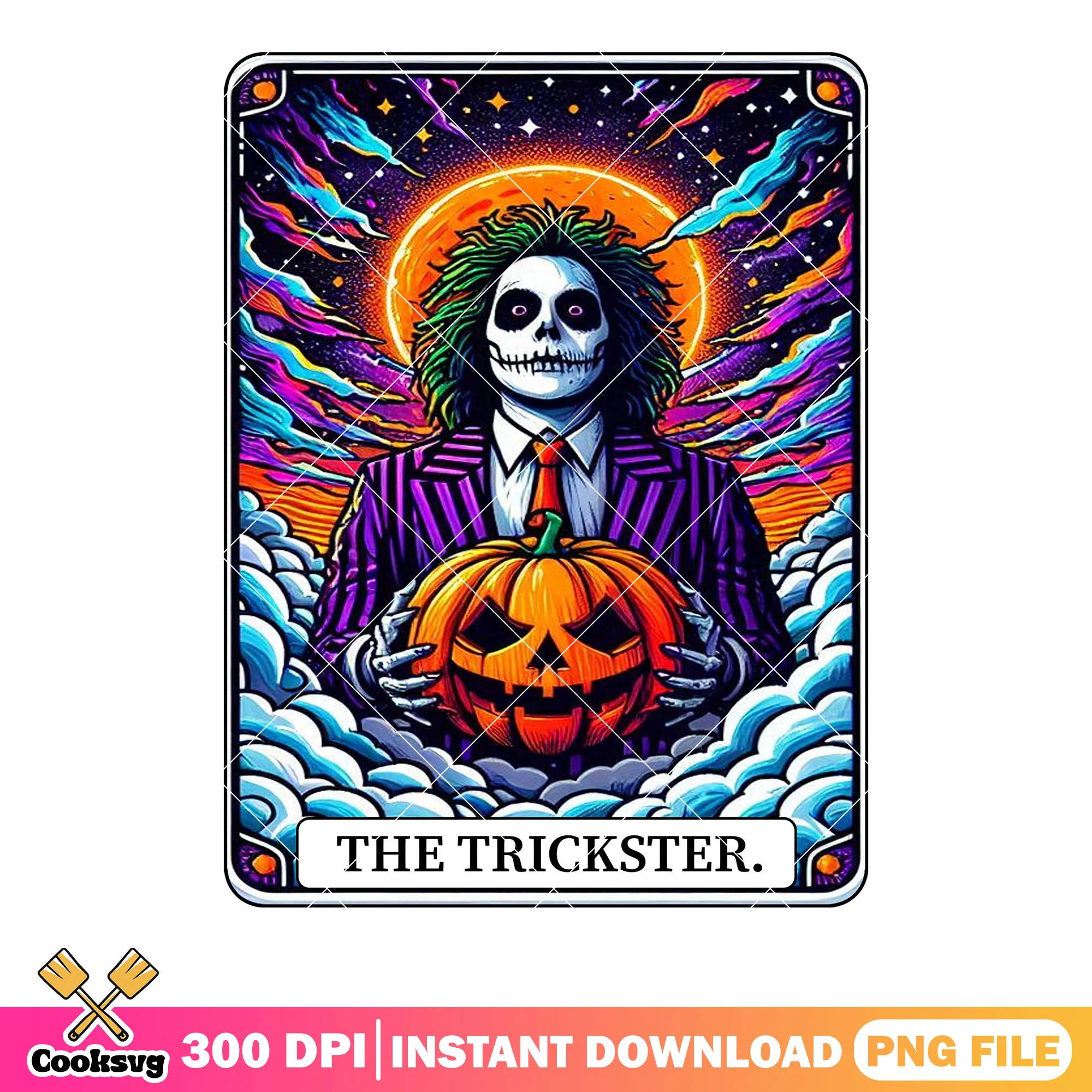 Pinstripe purple suit png, mystic card png, halloween night png