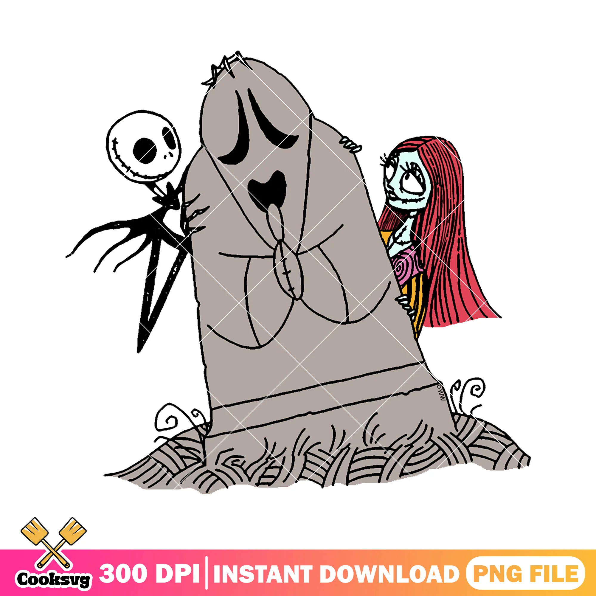 Play with jack design png, halloween horror png, sally cartoon png