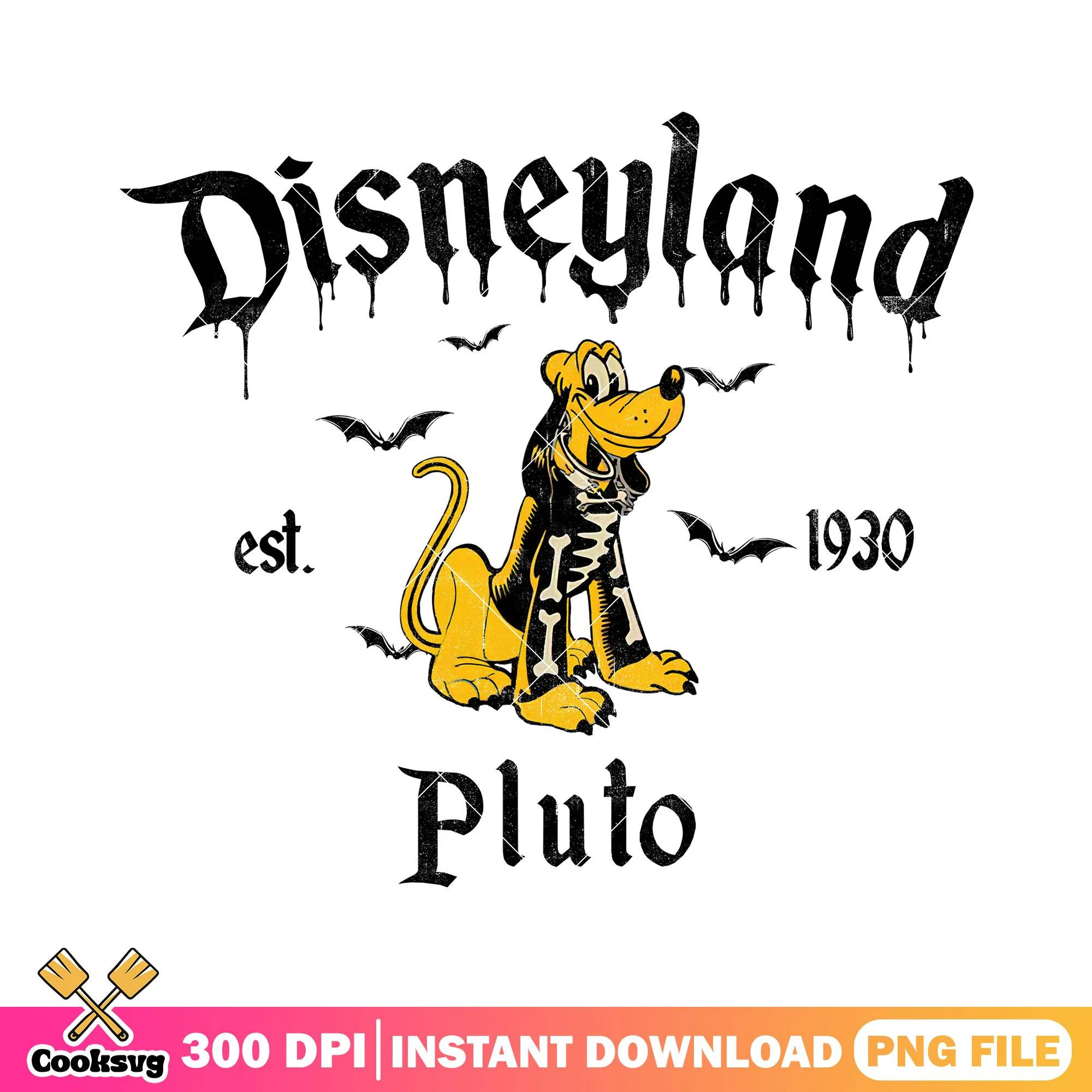 Pluto and skeleton outfit png, pluto cute png, halloween event png
