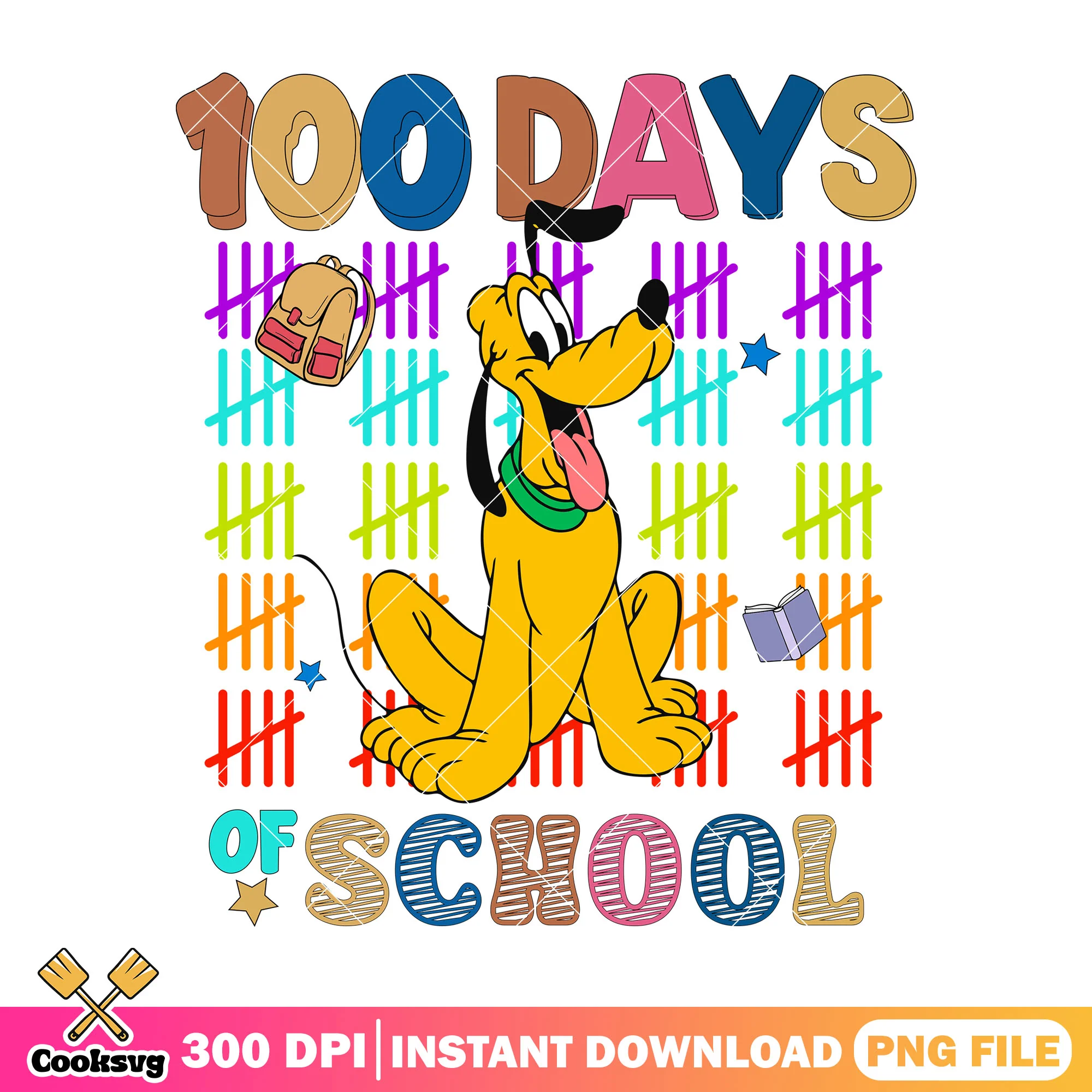 Pluto dog 100 days school png, pluto cute png, go back to school png