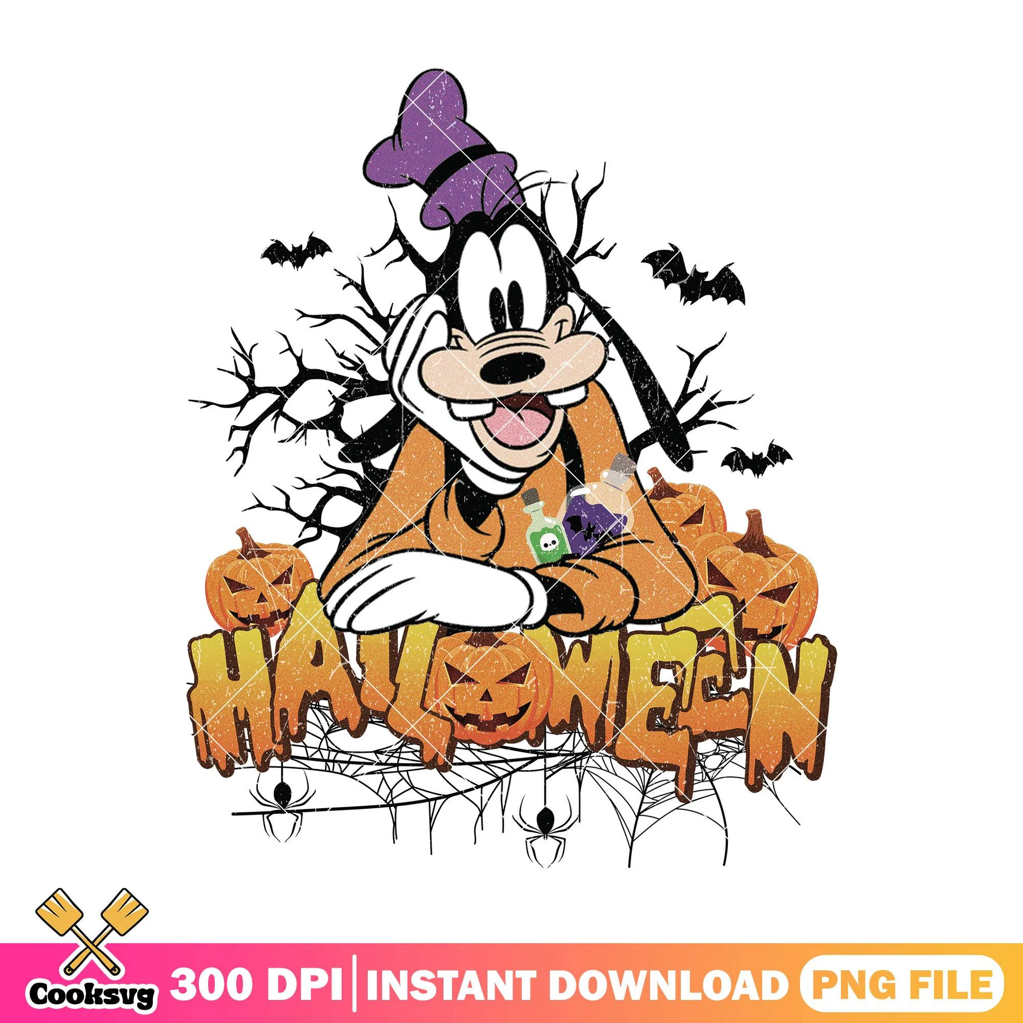 Pluto in halloween png, halloween drawing png, disney pluto png