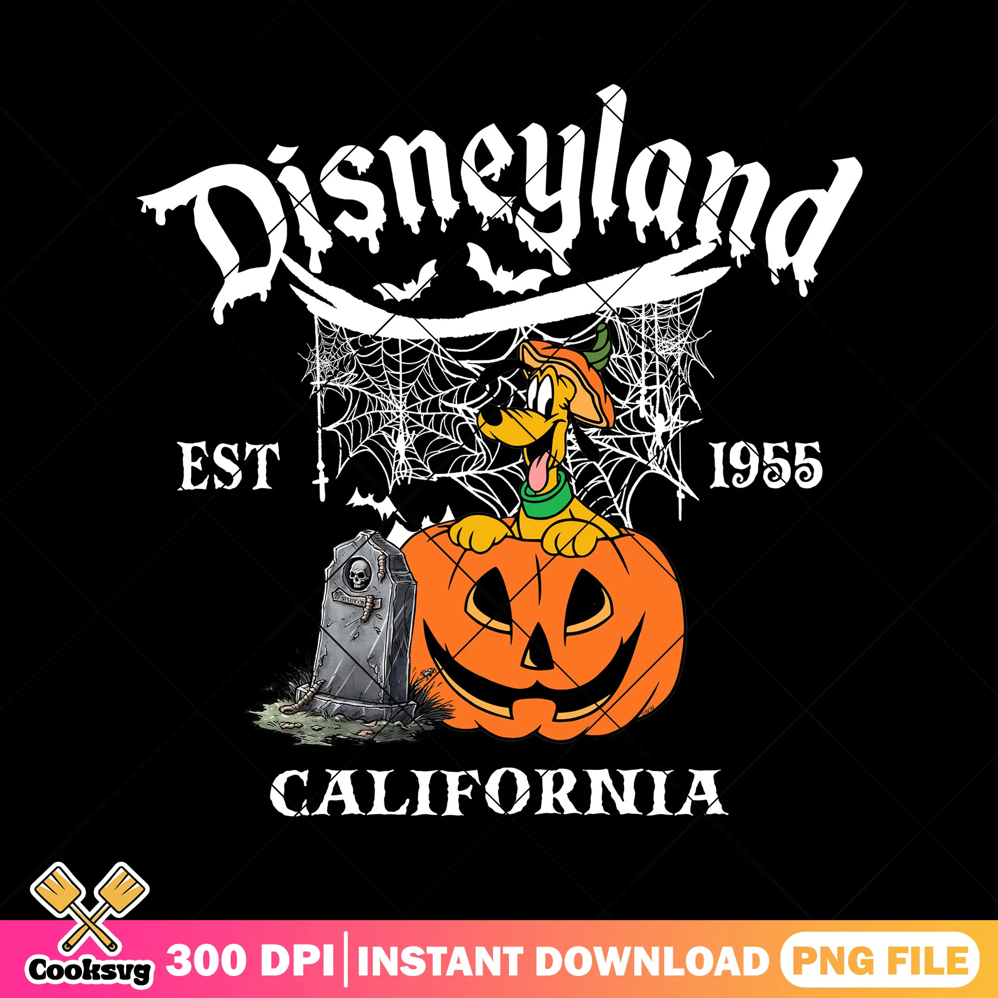 Pluto in pumpkin design png, halloween idea png, cute pluto png