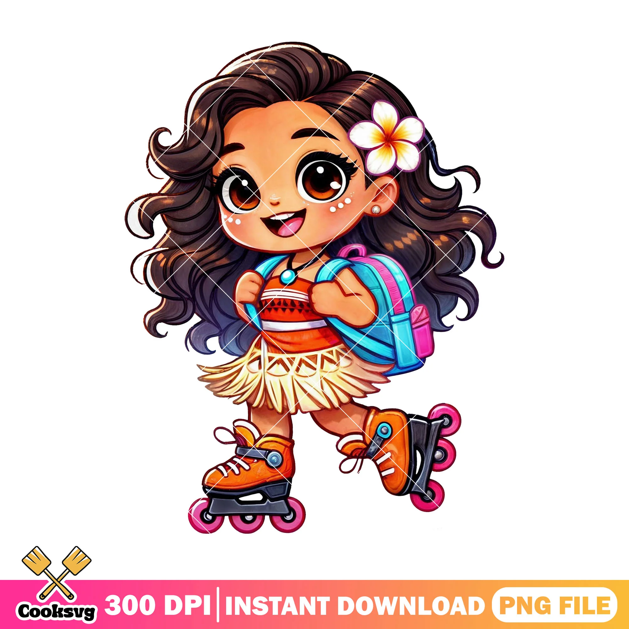 Pocahontas cute design png, welcome back to school png, disney art png