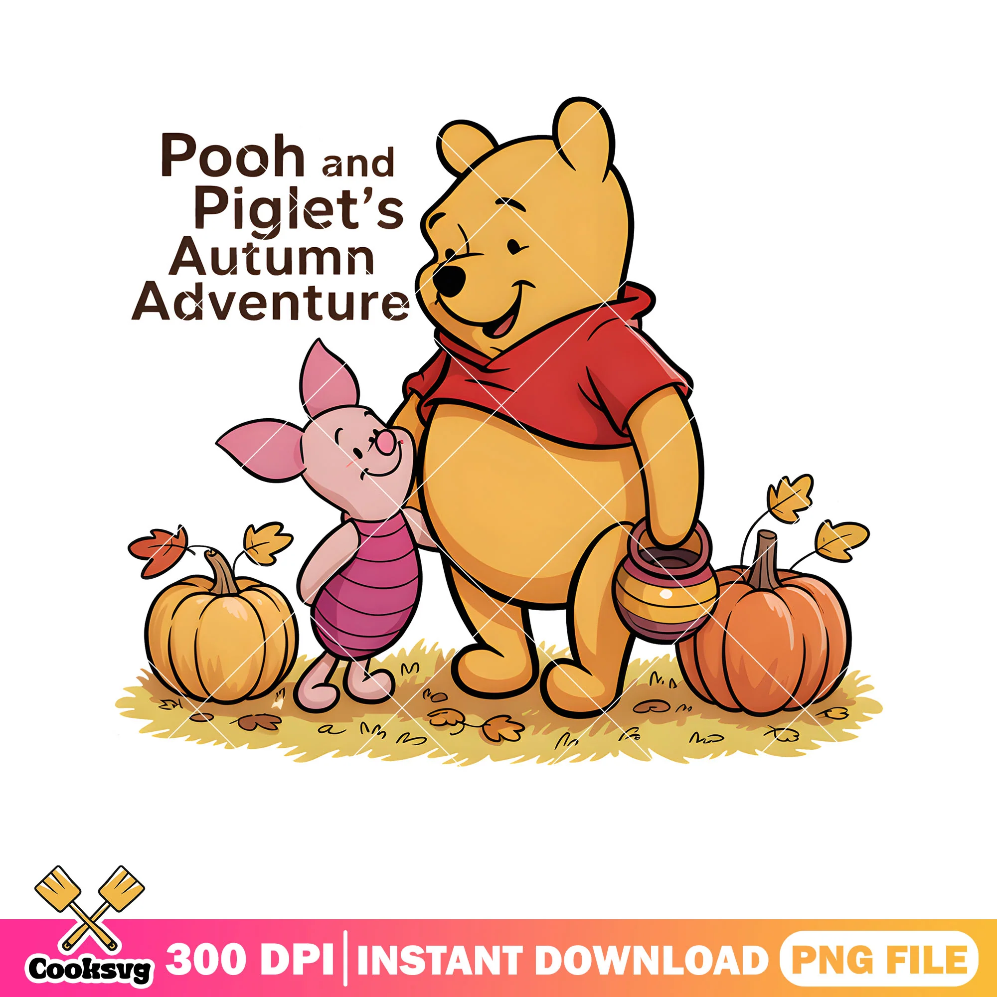Pooh and piglet autumn adventure png, pooh and piglet png