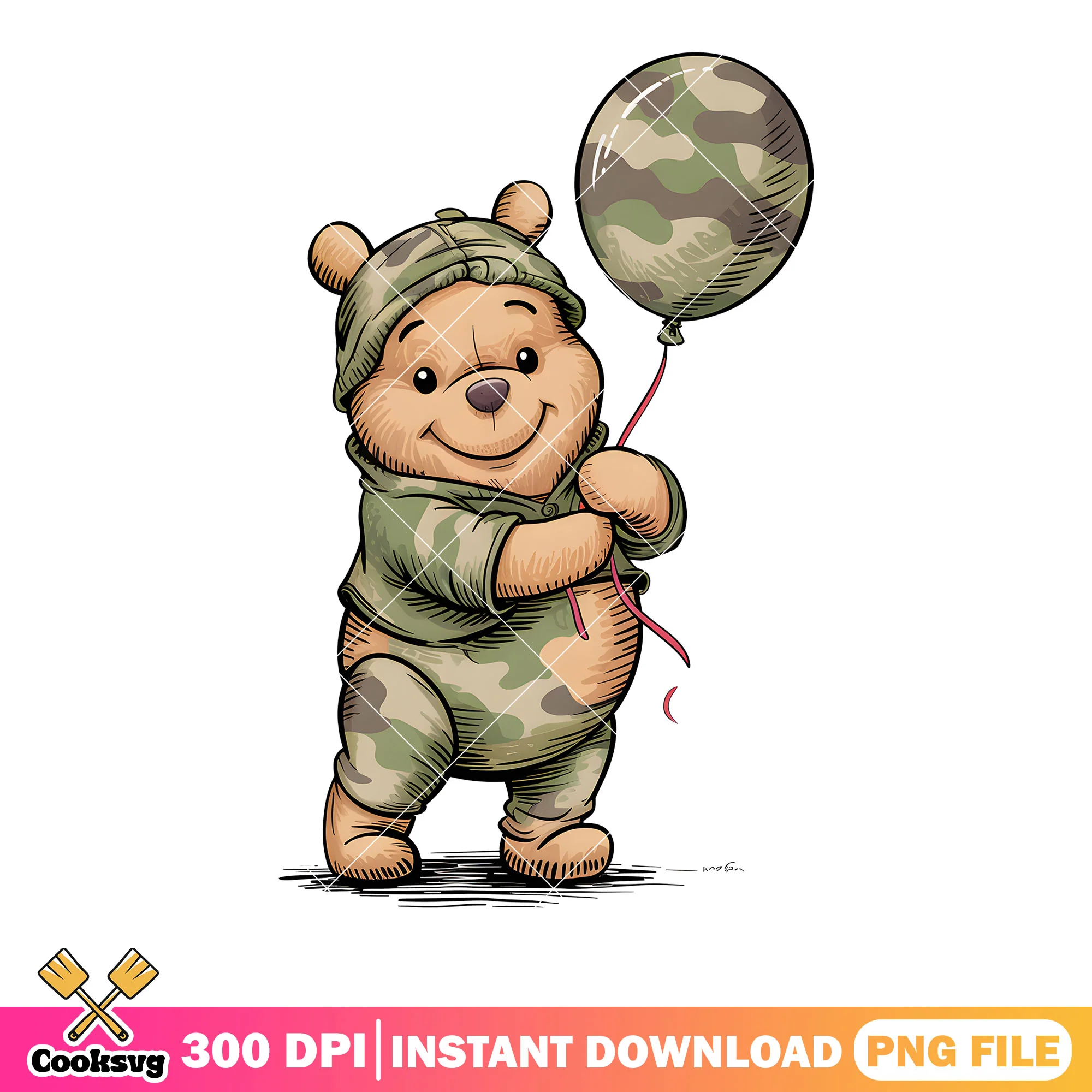 Pooh cute soldier png, winnie the pooh png, disney pooh bear png