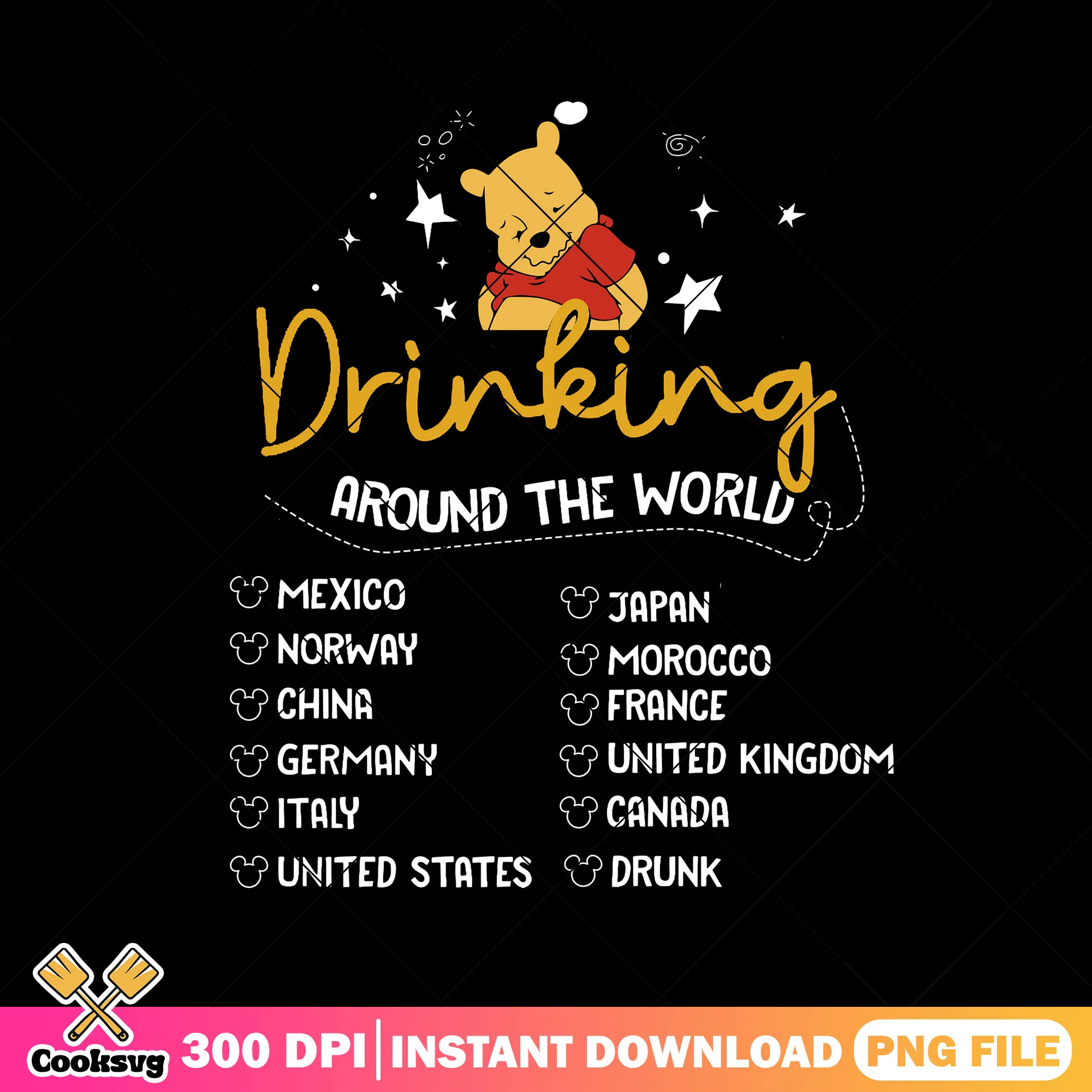 Pooh drink world png, pooh bear png, disney movies png