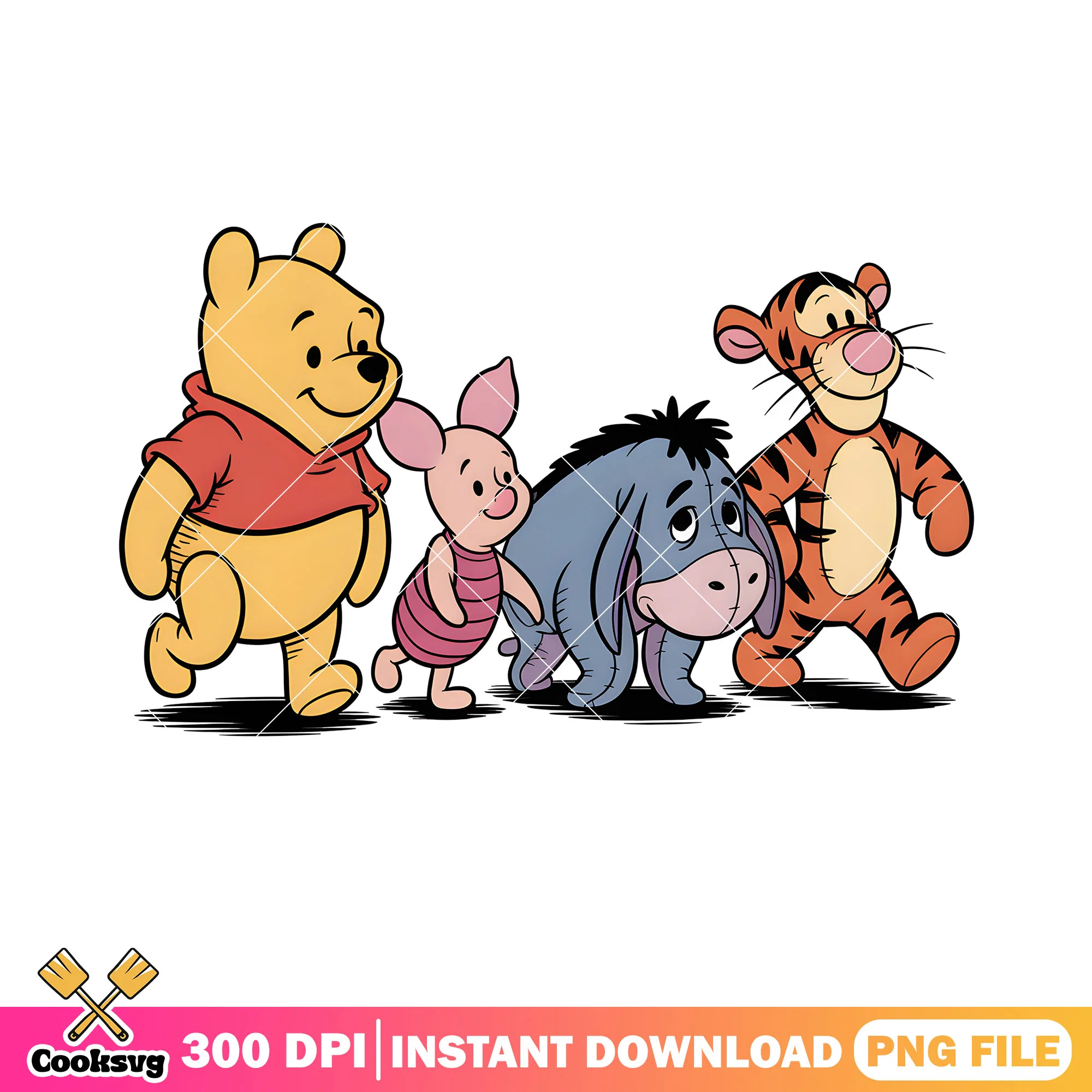 Pooh friends hang out png, winnie the pooh png, pooh bear png