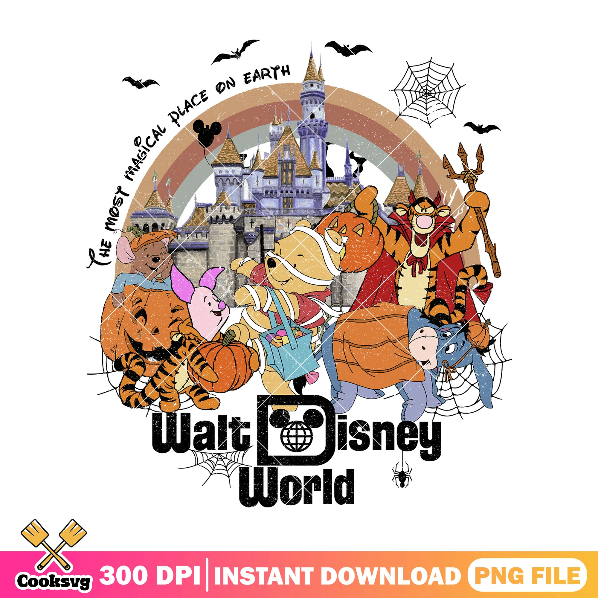 Pooh halloween world png, winnie the pooh png, spirit halloween png