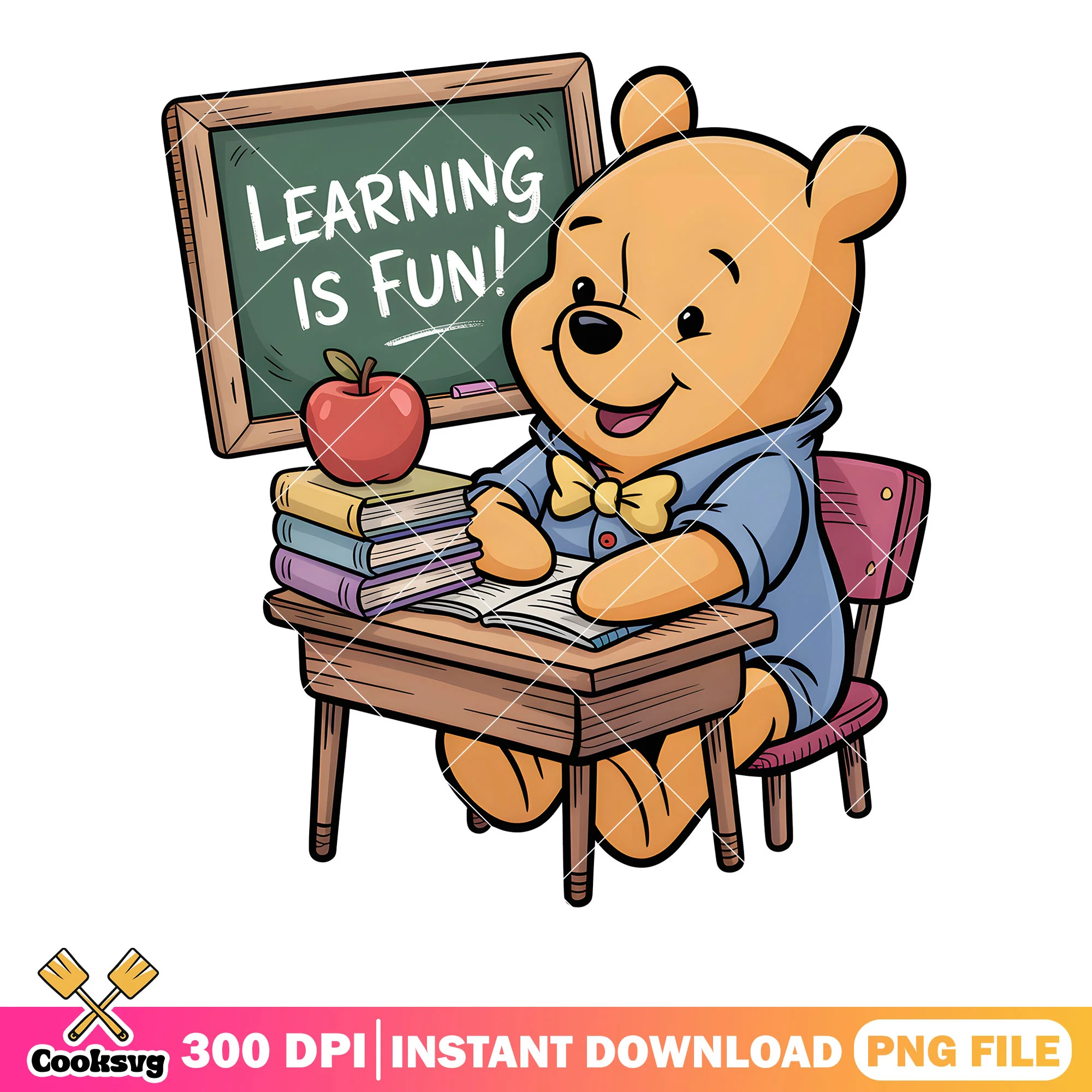 Pooh learning is fun png, winnie the pooh movie png, pooh bear png
