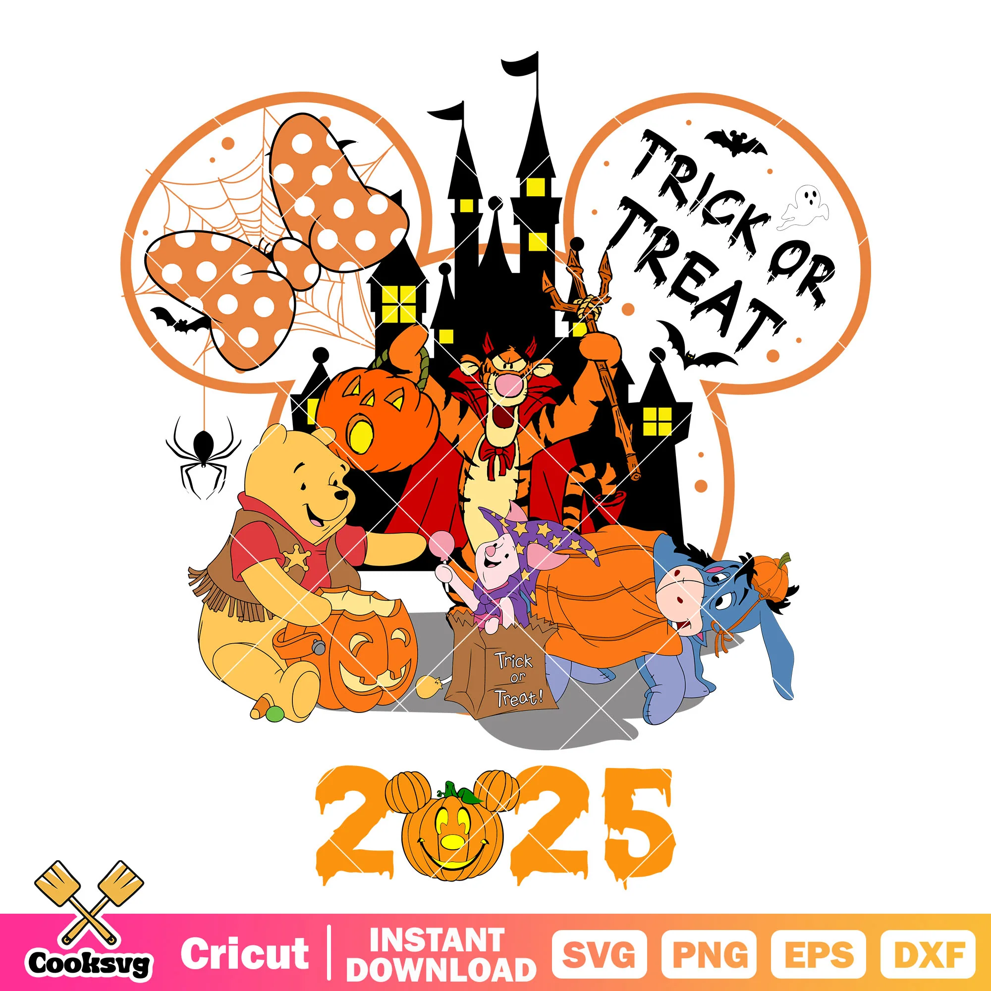 Pooh trick or treat 2025 svg, pooh halloween svg, disney halloween svg