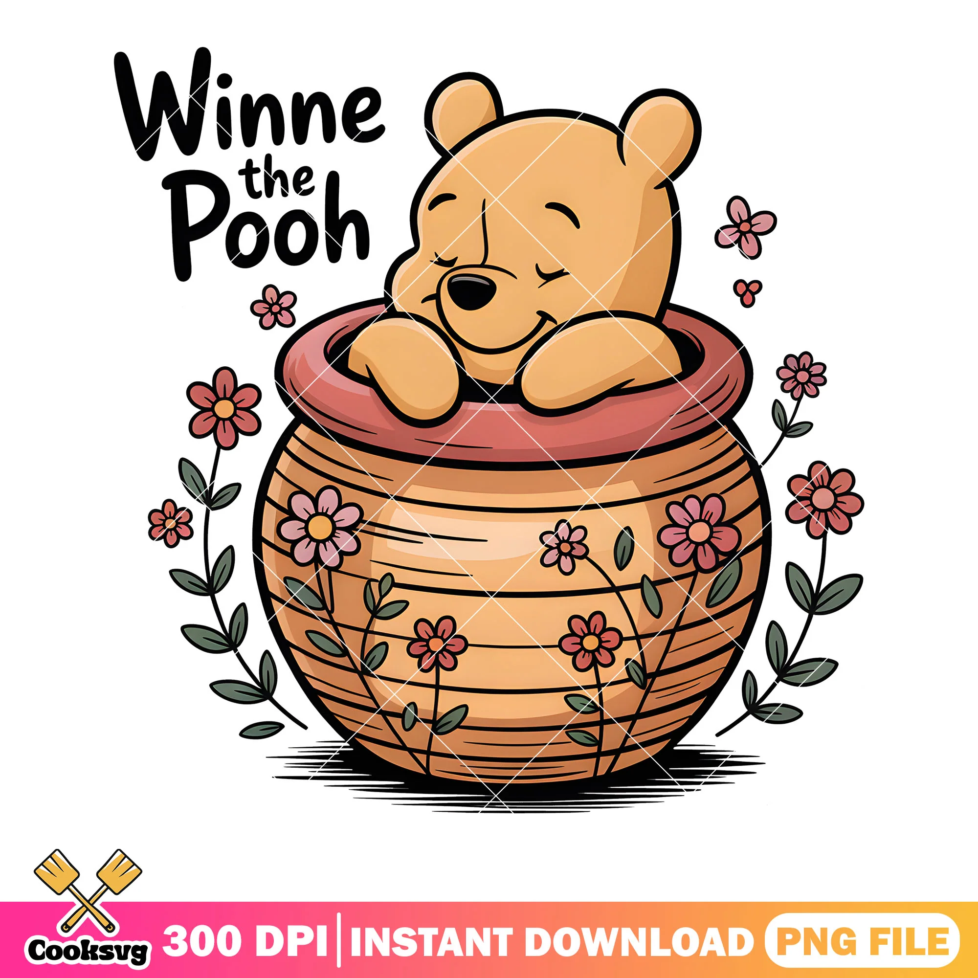 Pooh winter hibernation png, pooh winnie bear png, pooh poster png