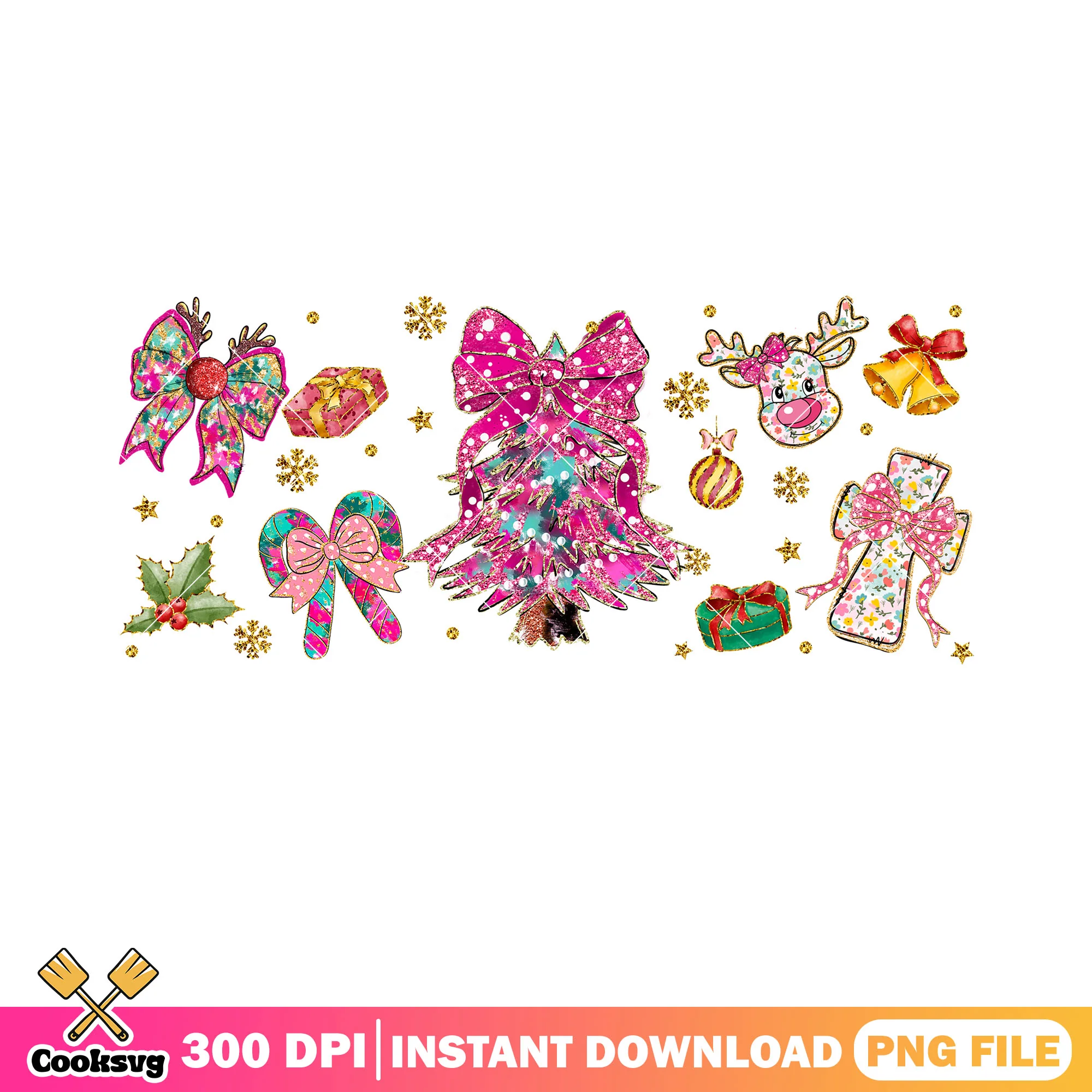 Pop art christmas tree png, xmas decorations png, christmas gifts png