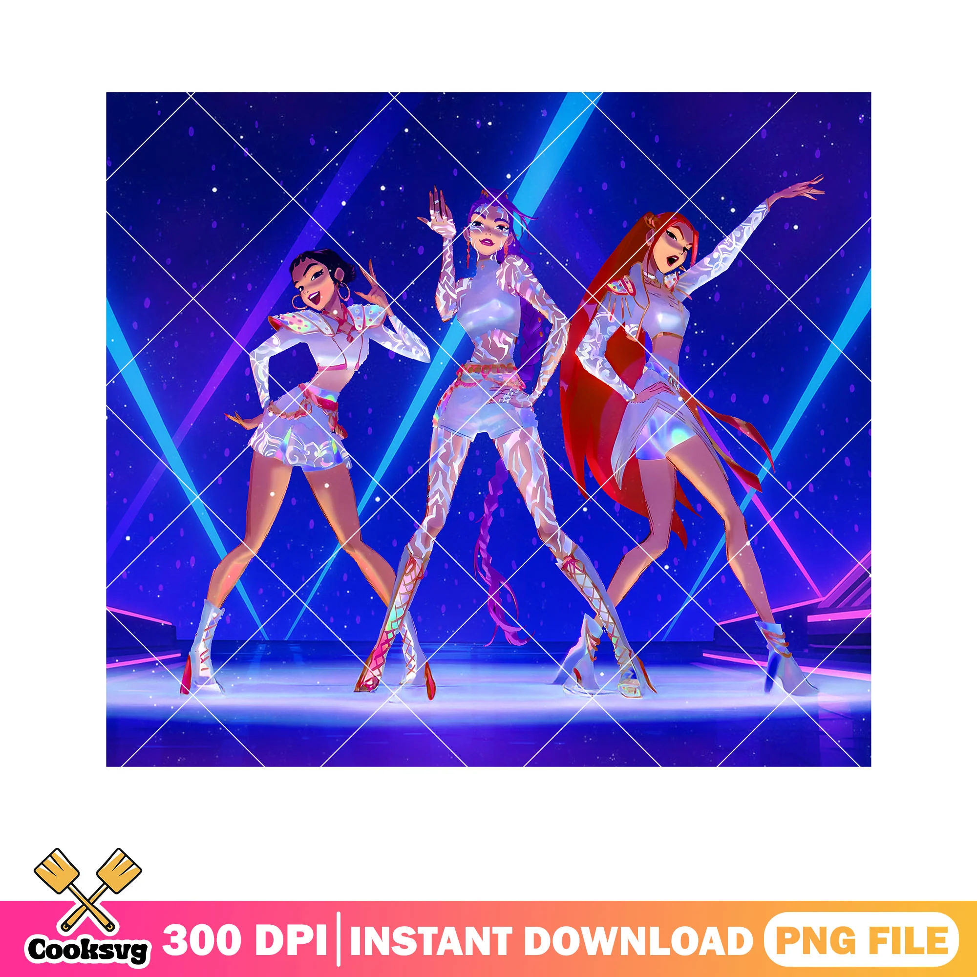 Poster huntrix girls anime png, girls dance anime png, pose anime png
