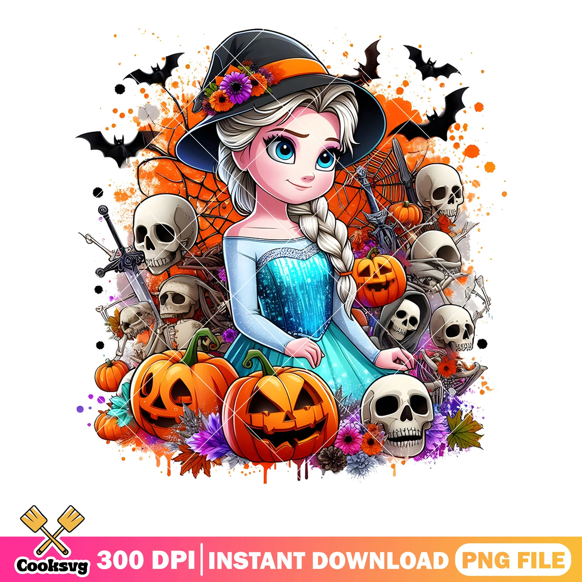 Princess Elsa png, halloween pumkin scary png, Disney Halloween png
