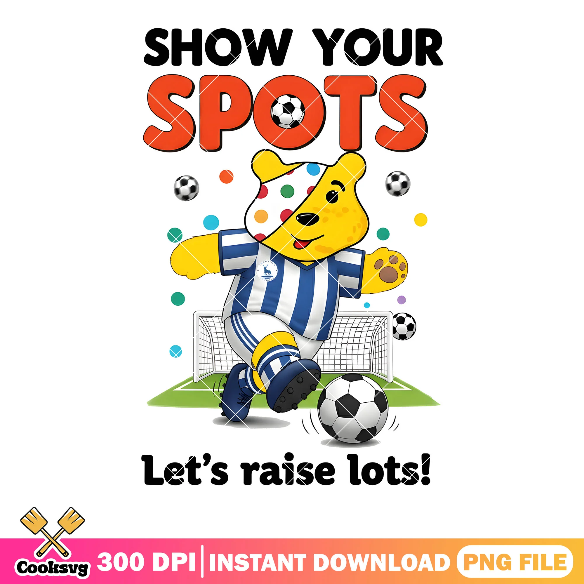 Pudsey bear png, Children in Need png, bbc Soccer sports png