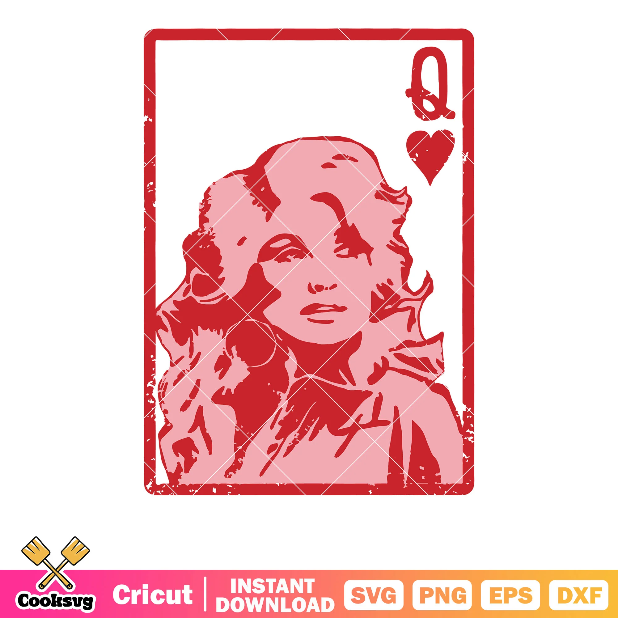 Queen of Hearts valentine svg, love valentine svg, valentine day svg